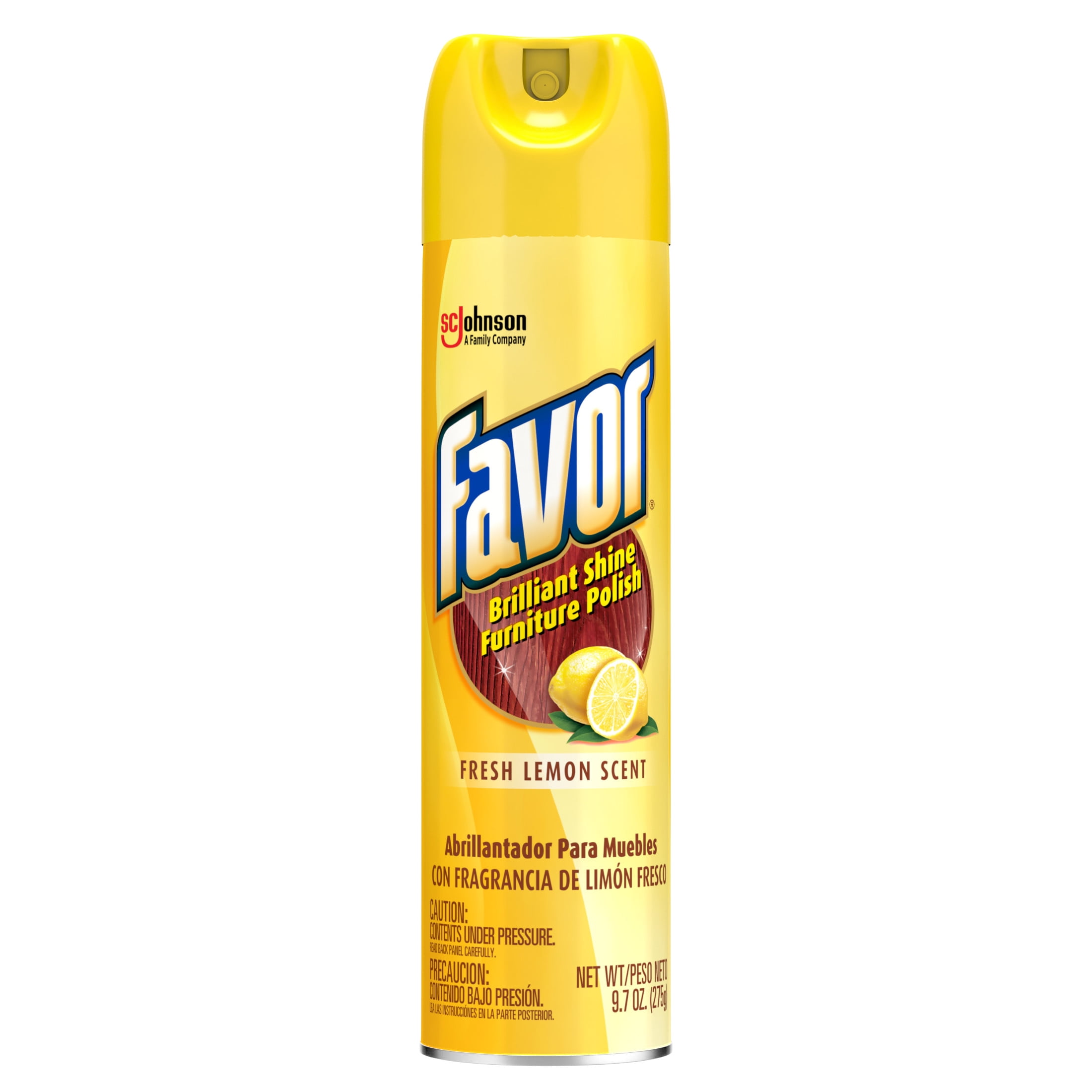 Favor Brilliant Shine Furniture Polish, Multi-Surface Dusting Spray, Fresh Lemon Scent (6 Pack, 9.7 fl oz) 8weqg