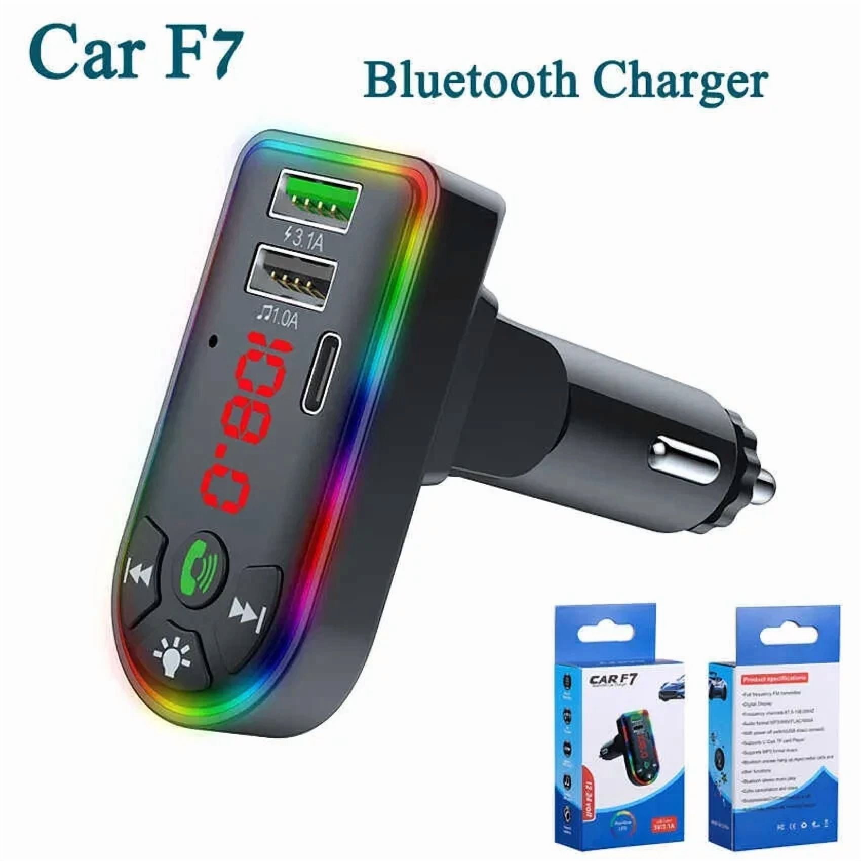 Rhea Car F7 Bluetooth FM Transmitter with Dual USB and Type-C PD Quick Charging Ports r9nx2
