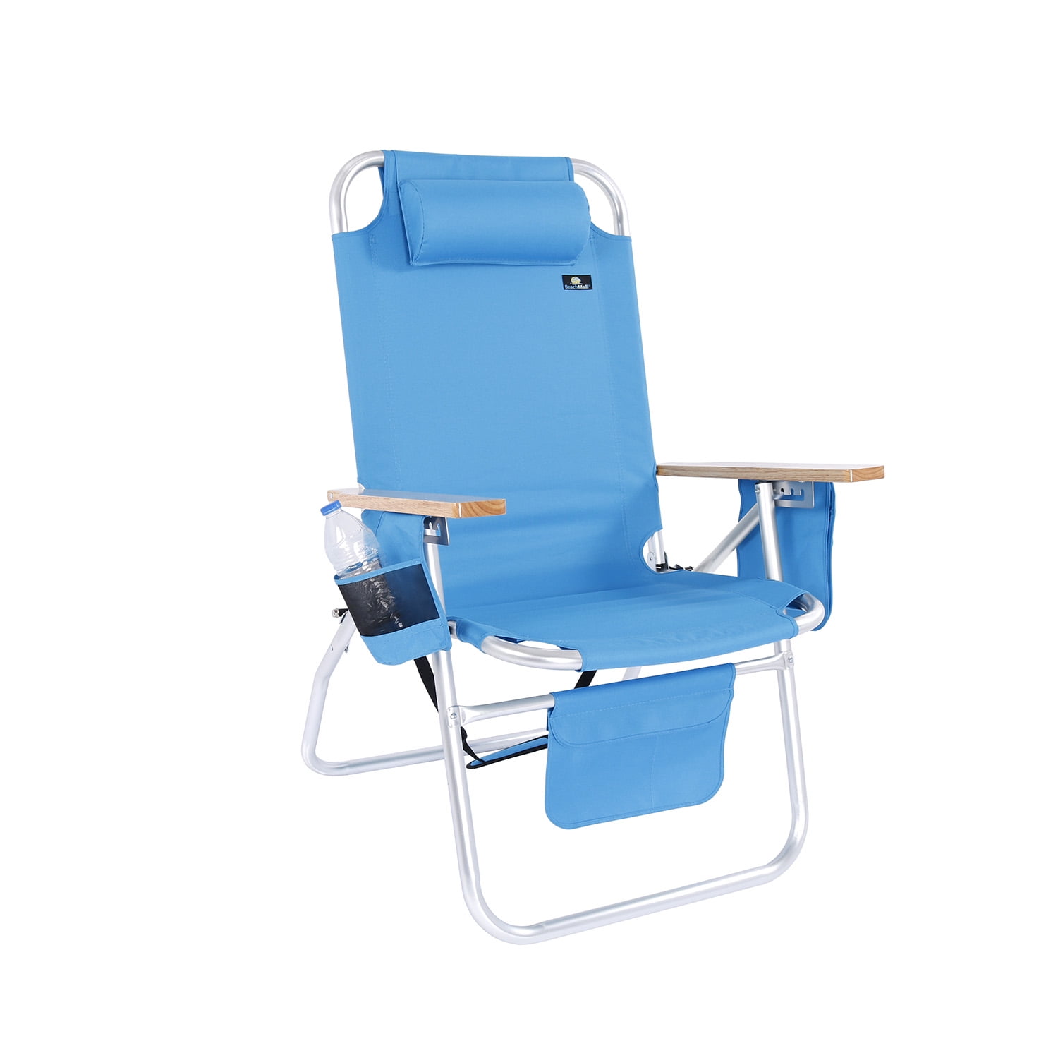 Beachmall Deluxe Heavy Duty Beach Chair for Adults, Tall Wide Design with 17 in Seat Height (300 lb Capacity) yrvcg