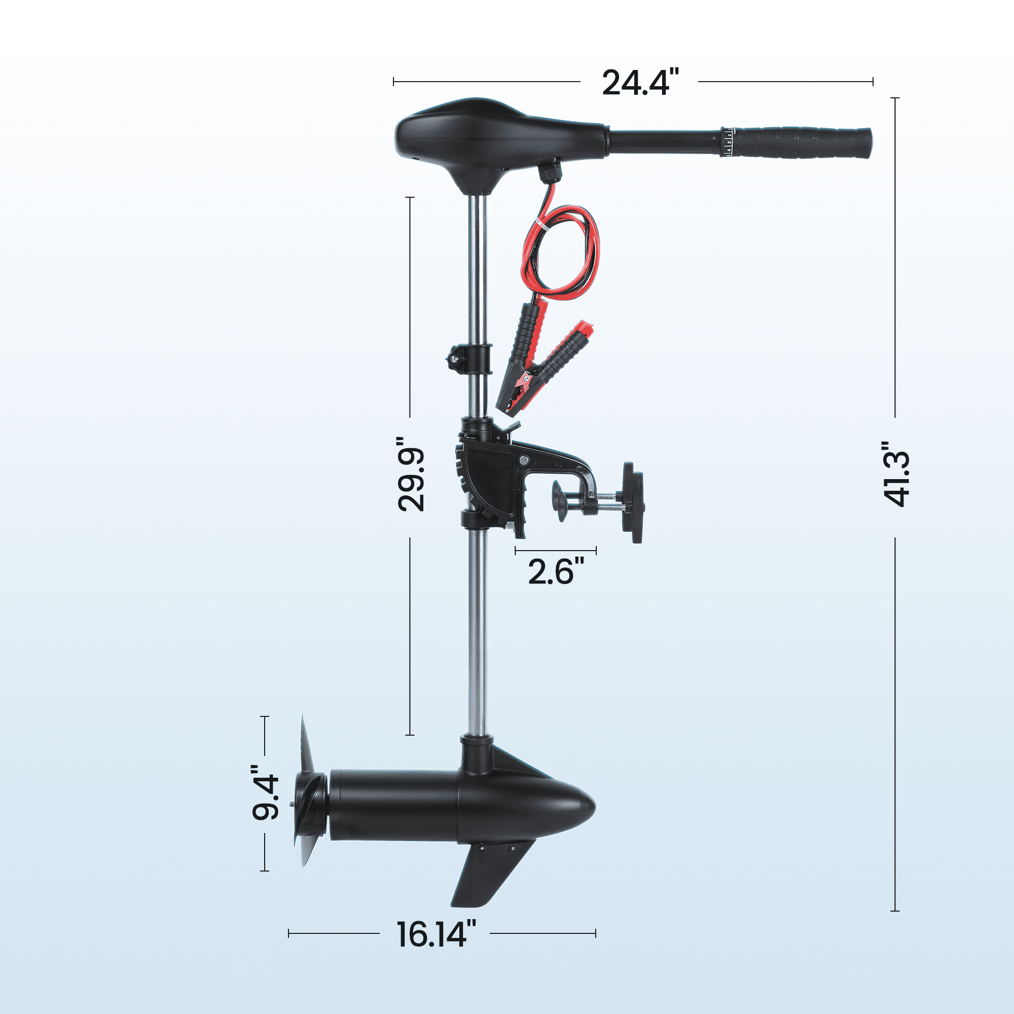 Naipo Electric Trolling Motor (68 lb Thrust, 8 Speeds) Freshwater Boat Motor with LED Battery Indicator and Telescoping Handle wktu5