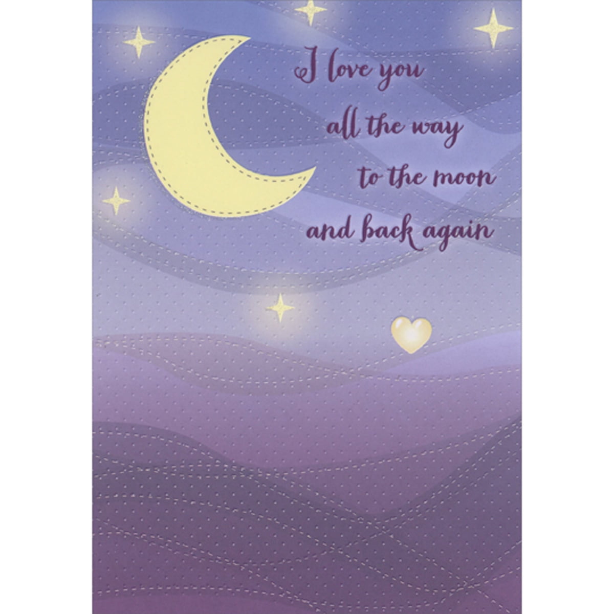 Designer Greetings Father's Day Card for Husband or Boyfriend, Moon and Stars Design (5.25 in x 7.5 in) aqsre