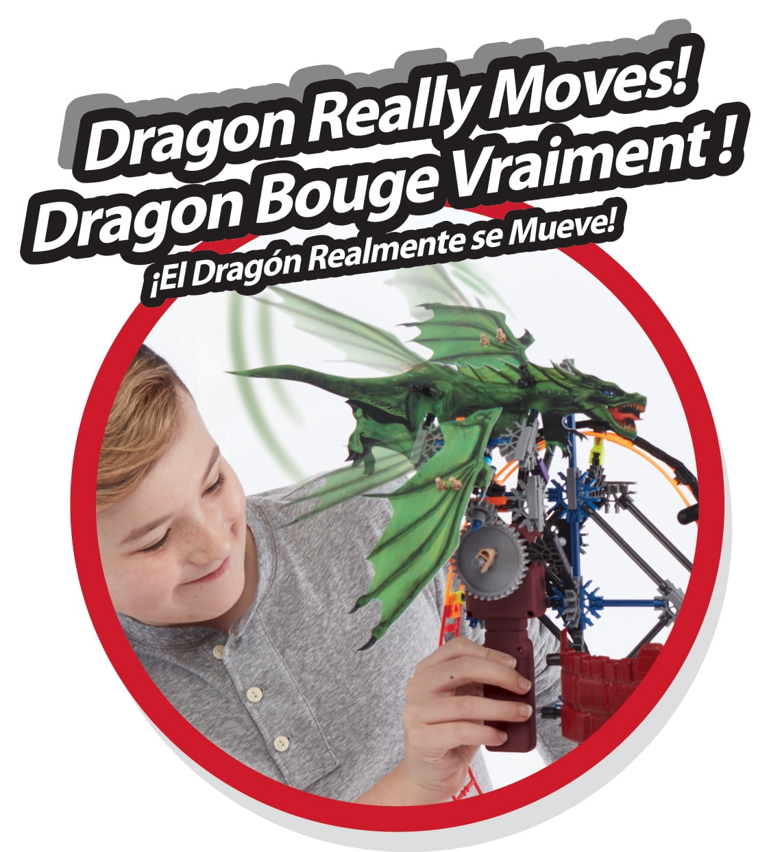 K'NEX Dragon's Revenge Roller Coaster Construction Set (578 Pieces) g8n1v
