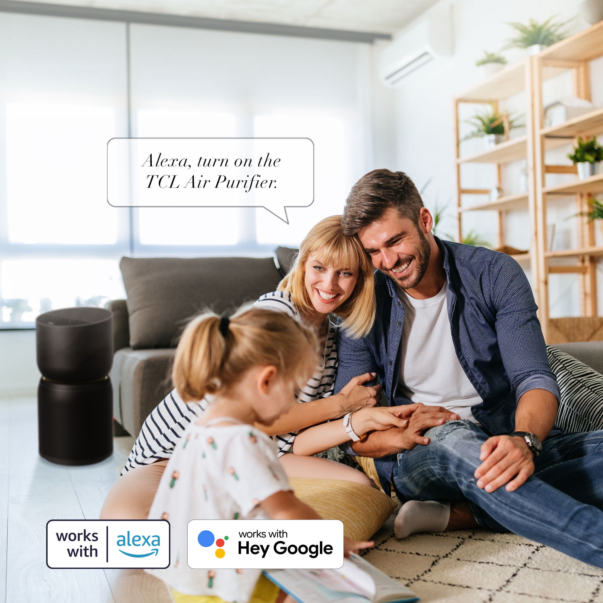 TCL Breeva A3 Smart Air Purifier with True HEPA H13 Filter, 5-Stage Filtration, App & Voice Control (Black, 1230 sq. ft.) r3uof