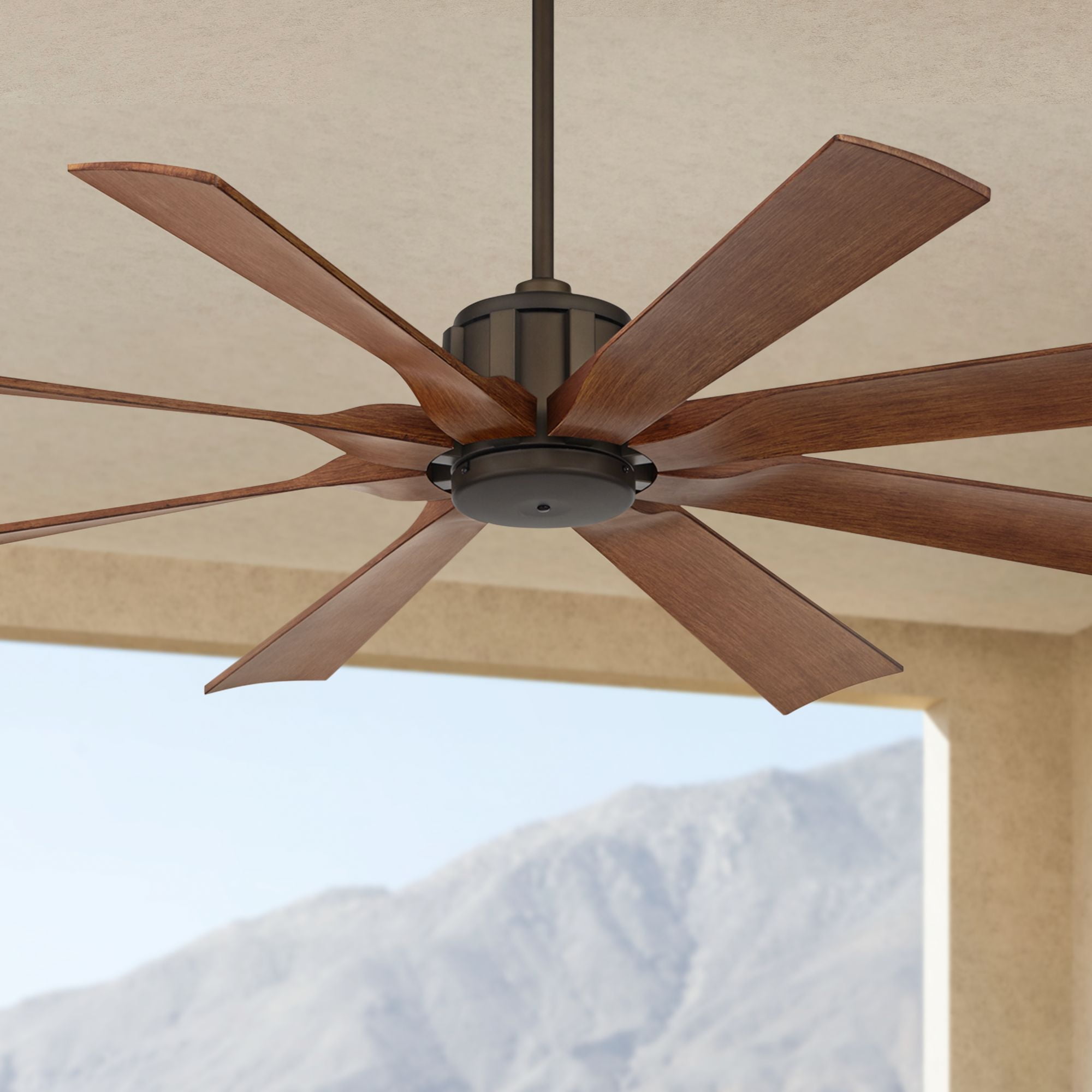 Possini Euro Design Defender Industrial Ceiling Fan with Remote Control (Oil Rubbed Bronze, 60 in) 04b4k