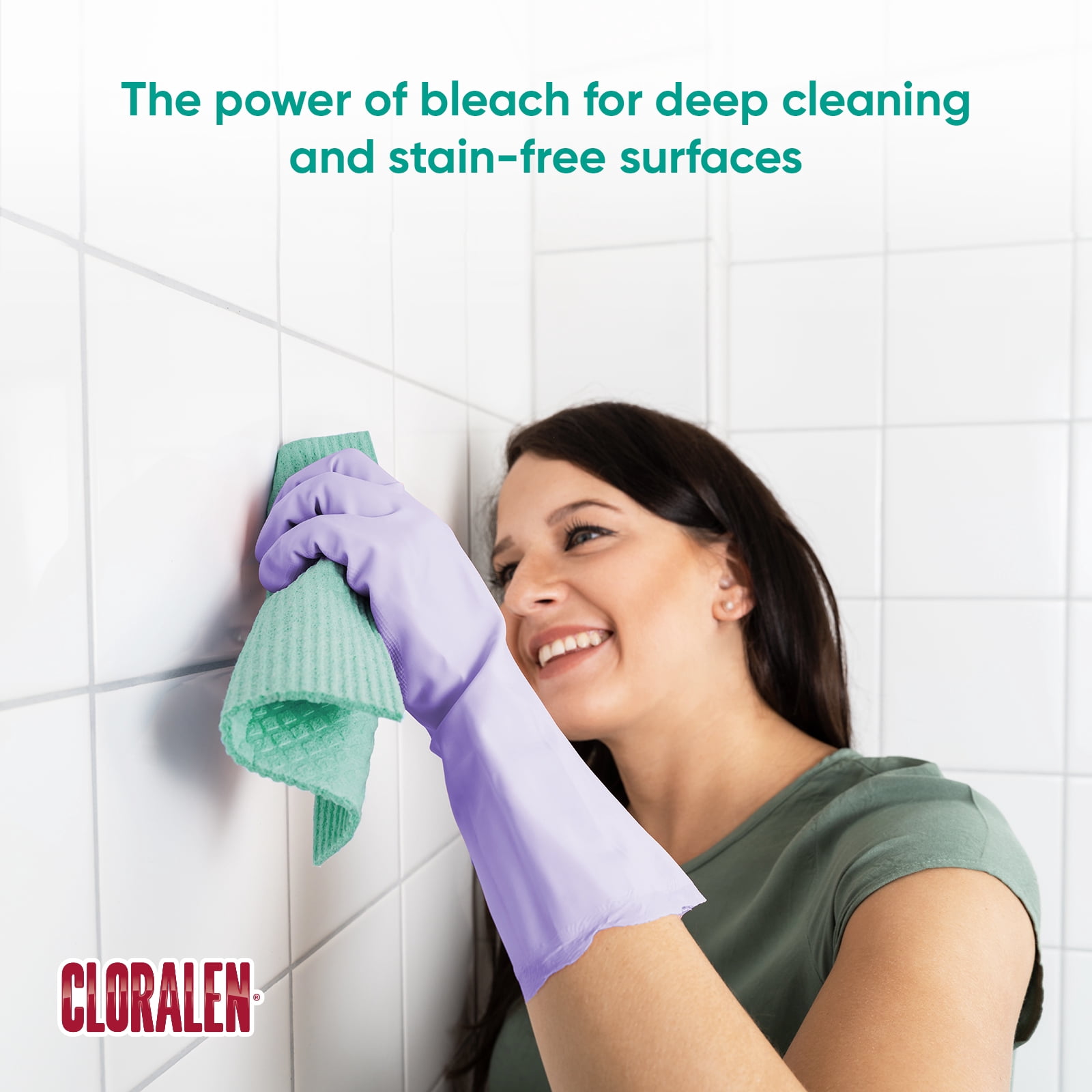 Cloralen All Purpose Bathroom Cleaner Spray with Bleach, Lavender Scent (Lavender, 32 fl oz) 7o8ov