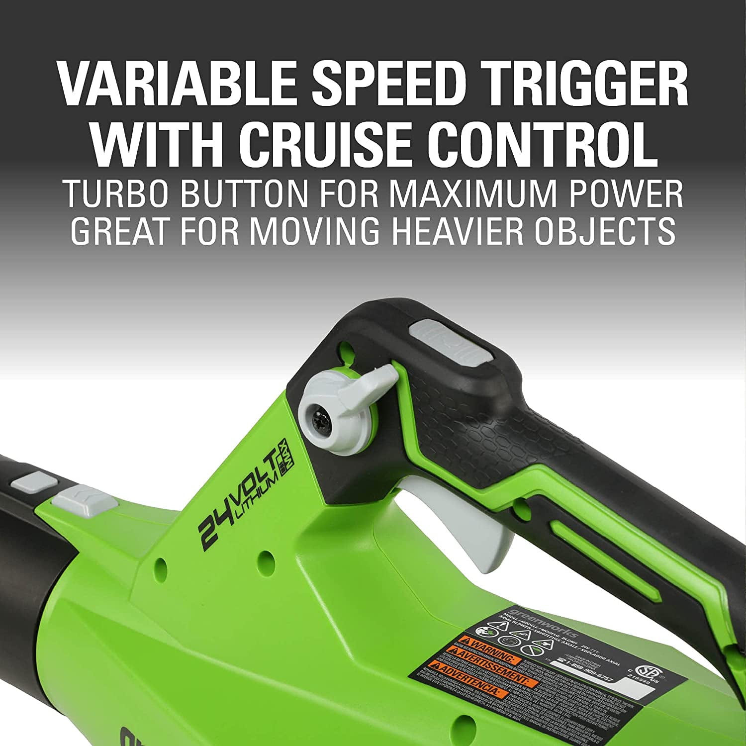 Greenworks Brushless Cordless Leaf Blower Kit with Battery and Charger (Green, 450 CFM) mq1vm