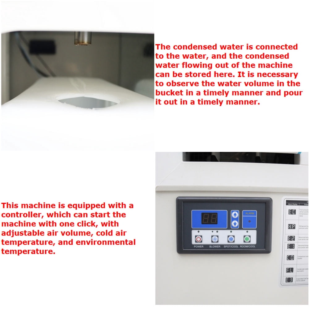 Intbuying Industrial Portable Spot Cooler Air Conditioner for Workshop and Warehouse (White, 1 Unit) 2gvm1