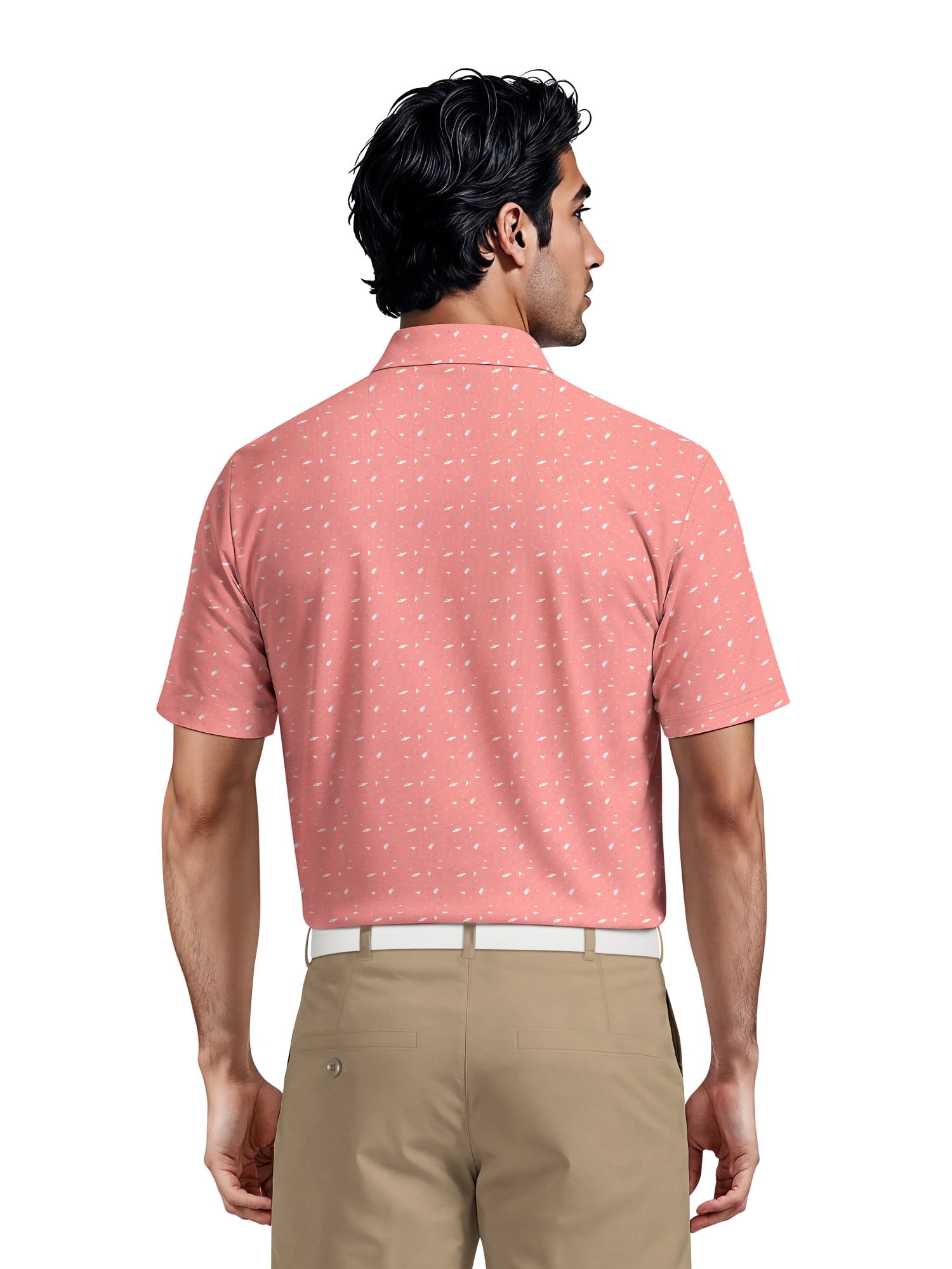 Ben Hogan Men's Performance Golf Themed Short Sleeve Polo Shirt (White, XL) 6om33