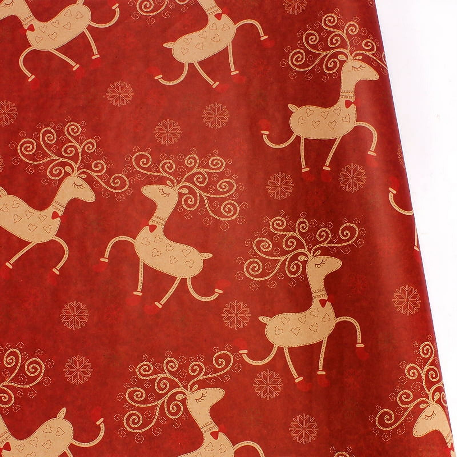 BEEPRINCESS Christmas Wrapping Paper Set, Holiday Kraft Gift Wrap with Festive Designs (9-Sheets, 30 in x 20 in) gzhwt