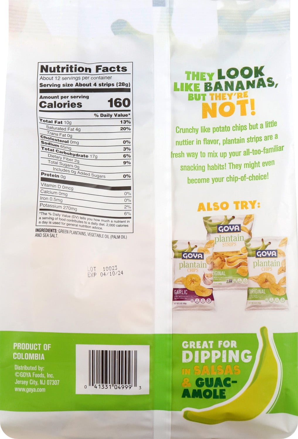 Goya Plantain Strips, Crispy Savory Snack, Non-GMO & Gluten Free (12 oz) zfp8v