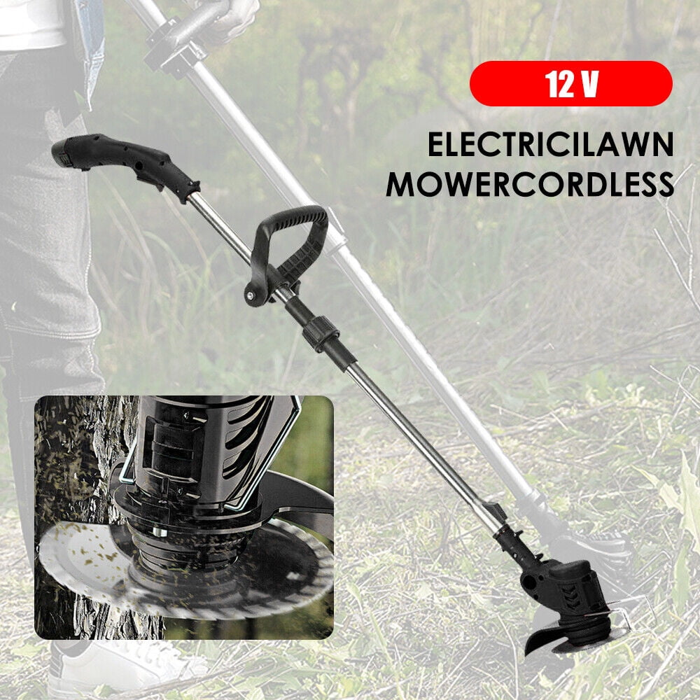Paddsun Electric Cordless Weed Wacker, Lawn Edger and Grass String Trimmer (Black, 35-49 in) qyyt5