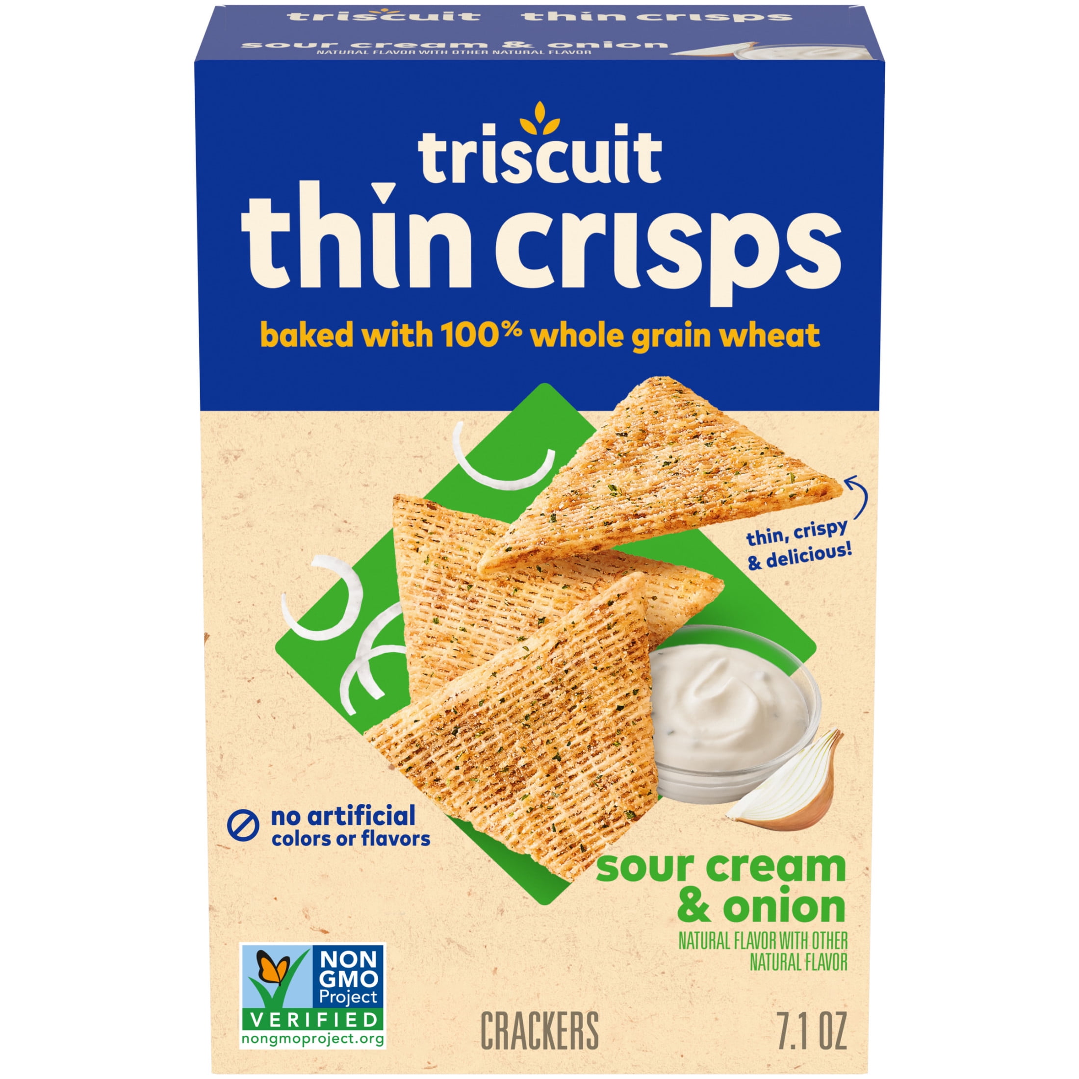 Triscuit Thin Crisps Sour Cream & Onion Whole Grain Wheat Crackers (7.1 oz) thi5v