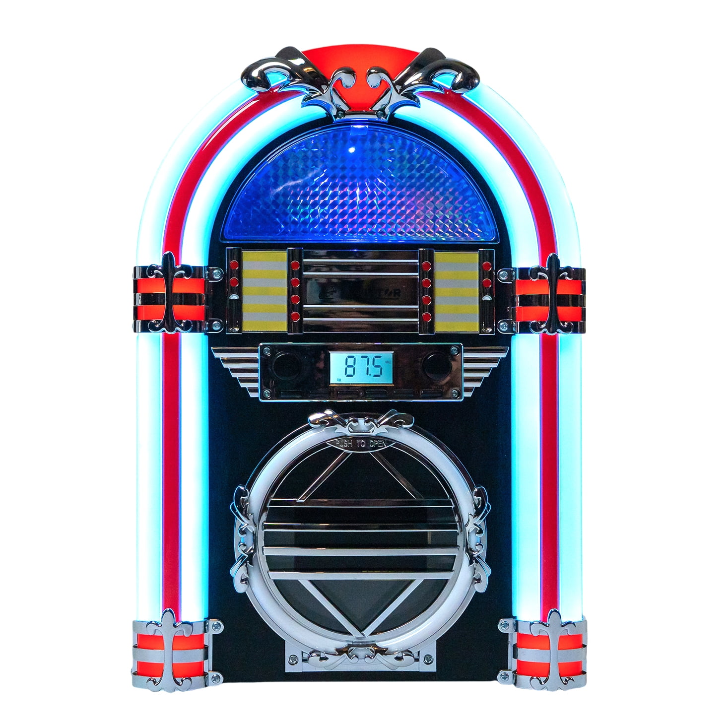 Victor Broadway Desktop Bluetooth Jukebox with CD Player and FM Radio (Blue) s5rtv