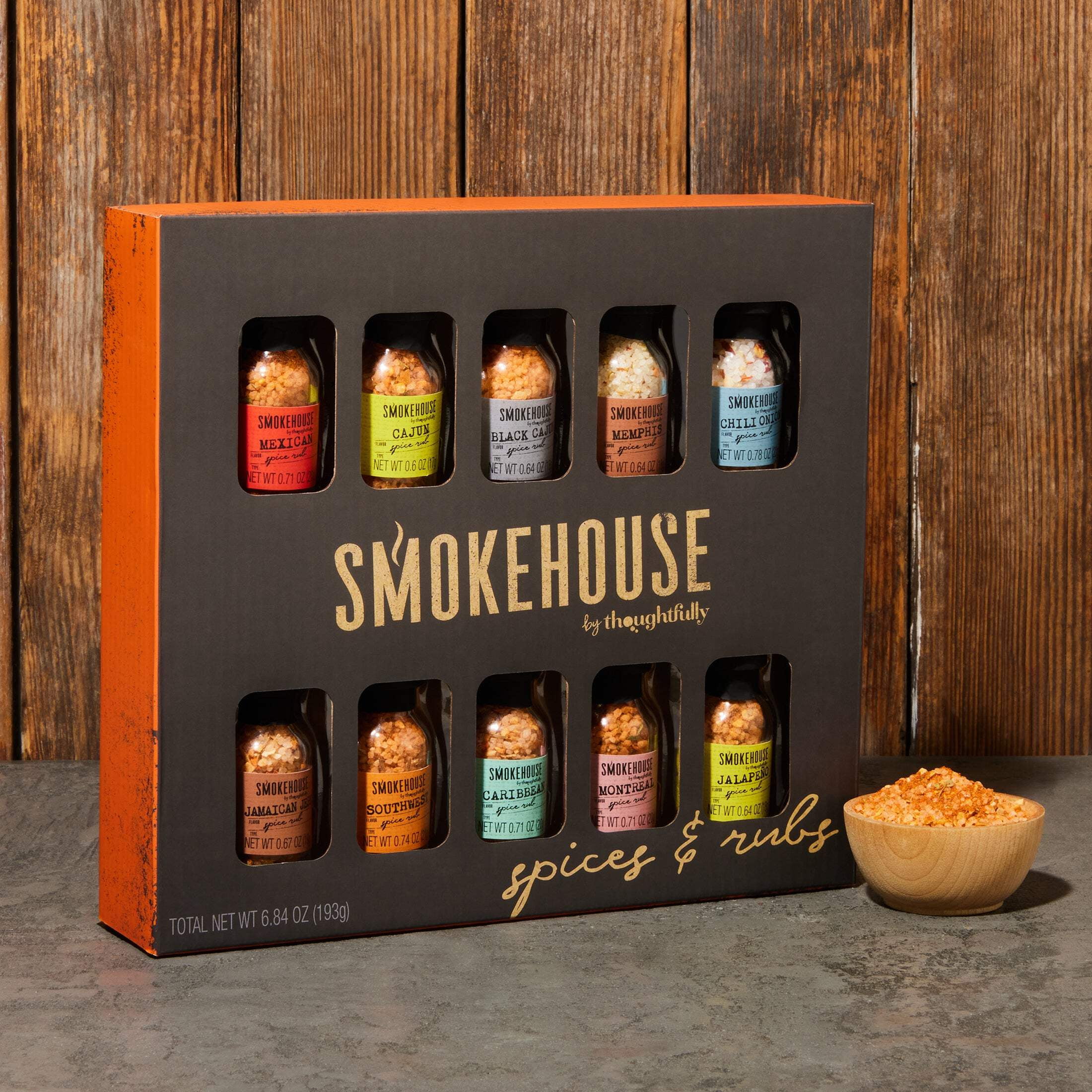 Thoughtfully Gourmet Grilling Spices and Rubs Set, BBQ Seasoning Sampler for Meats and Vegetables (10 Pack, 0.5 oz each) gben9