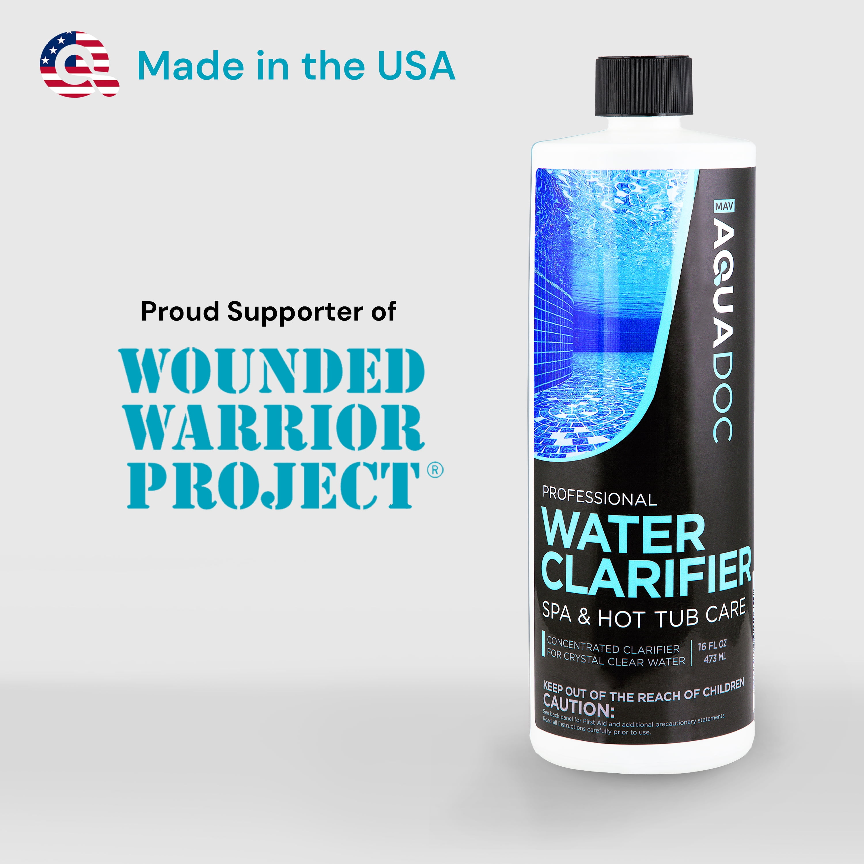 AquaDoc Spa and Hot Tub Water Clarifier for Cloudy Water Treatment (Clear, 16 oz) yjf8t