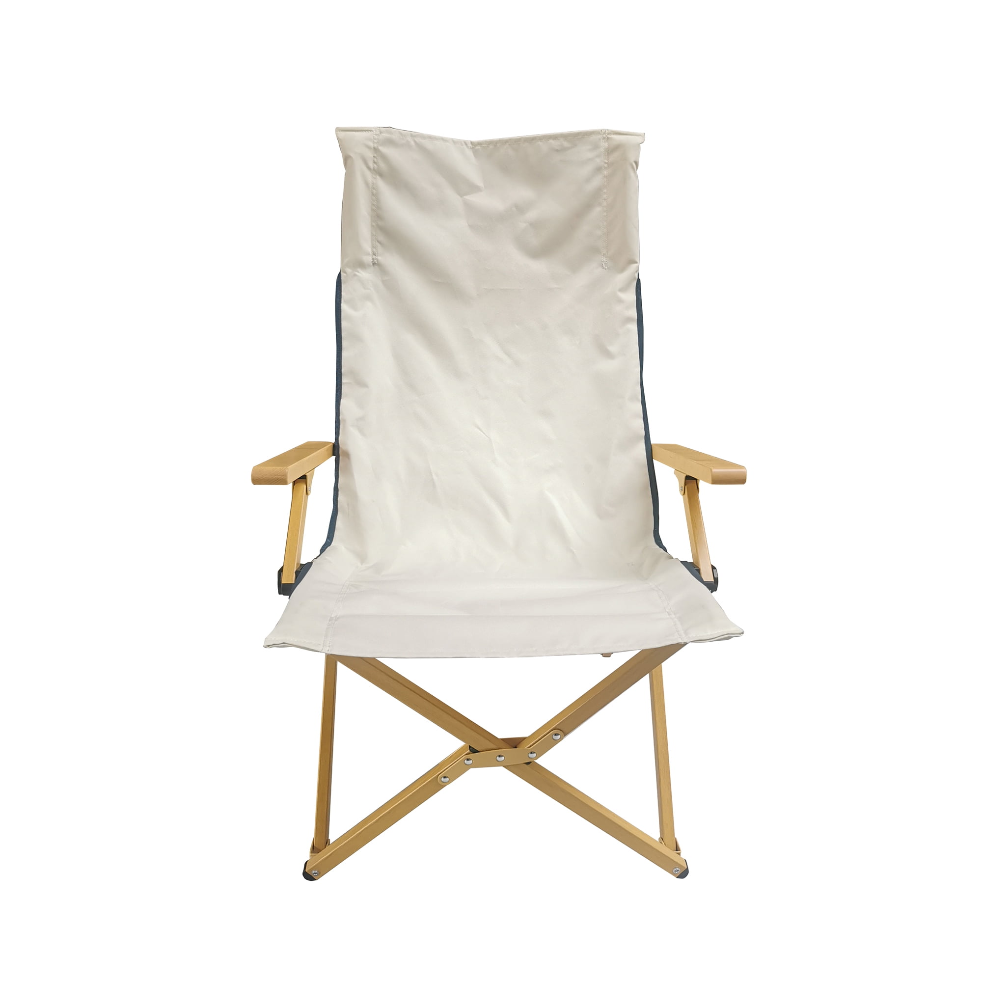 Mainstays Hard Arm Resort Fabric Folding Chair (Beige, 2 Pack) e3ptz