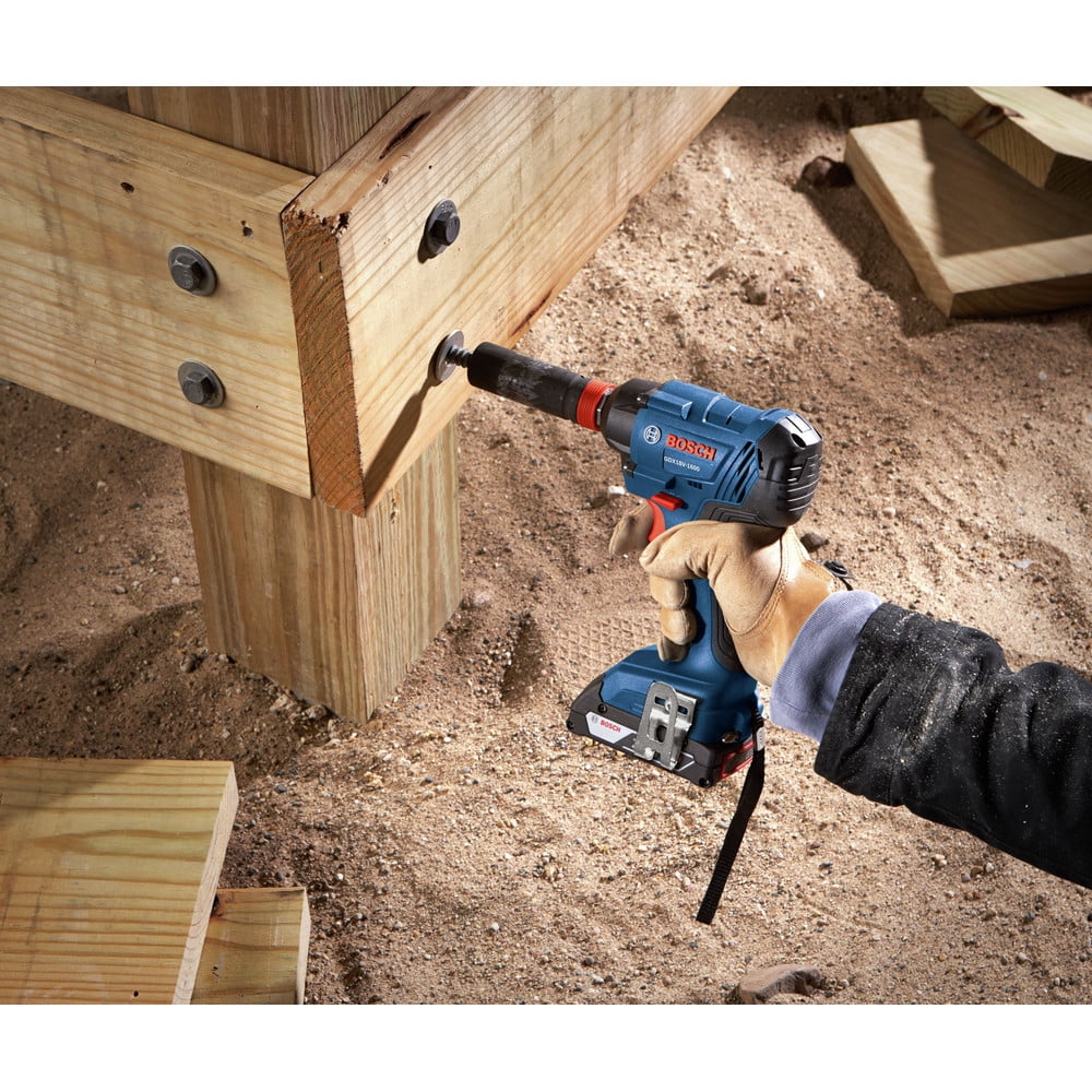 Bosch GDX18V-1600B12-RT Freak 18V Cordless Two-In-One Impact Driver Kit (Refurbished, 2 Ah) l3v8a