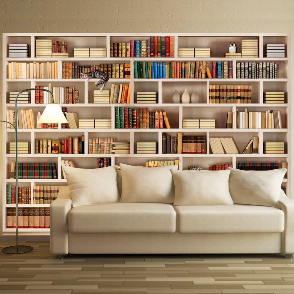 Tiptophomedecor Peel and Stick Wallpaper Mural (Home Library, 24 in x 120 in) pkntx