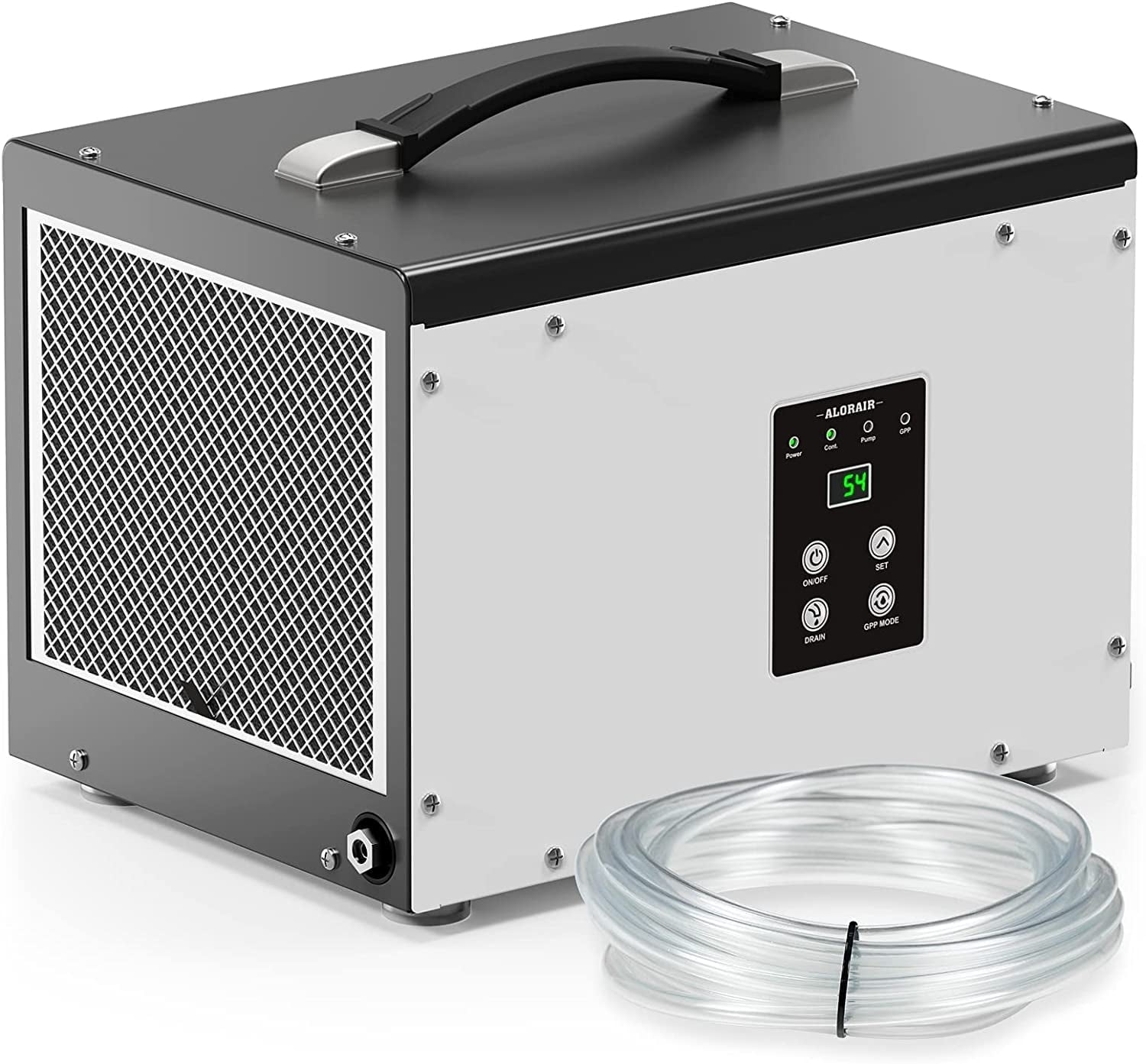 AlorAir 70 Pints Crawl Space and Basement Dehumidifier with Built-in Pump, Automatic Defrost, 1000 Sq Ft Coverage (White, 70 Pints) bpb7c
