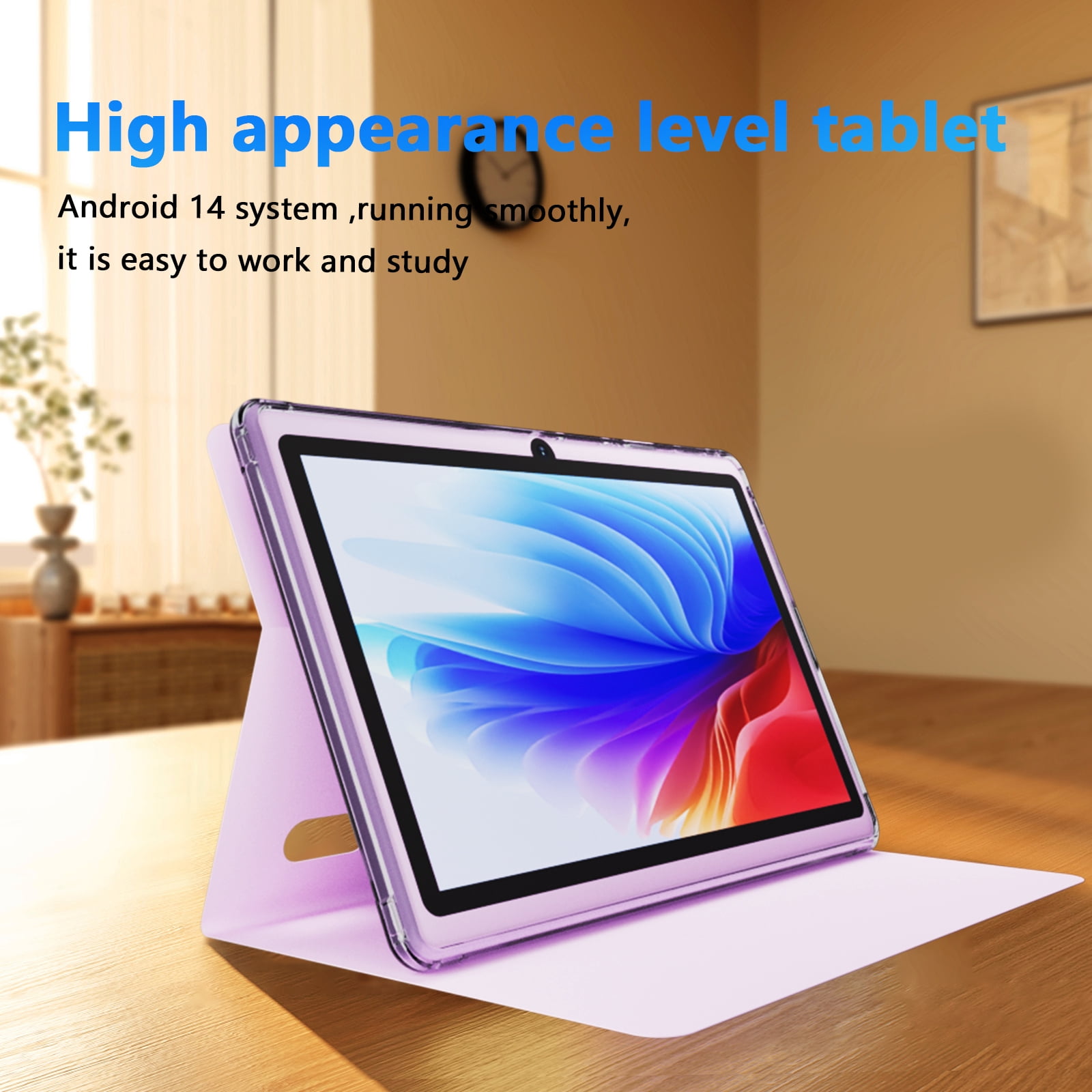 ATOZEE Android 14 Mini Tablet, 7 in HD IPS Display, 8GB RAM (4+4 Extended) + 32GB ROM, WiFi 6, Dual Camera, Protective Case Included (Pink, 7 in) pi75u