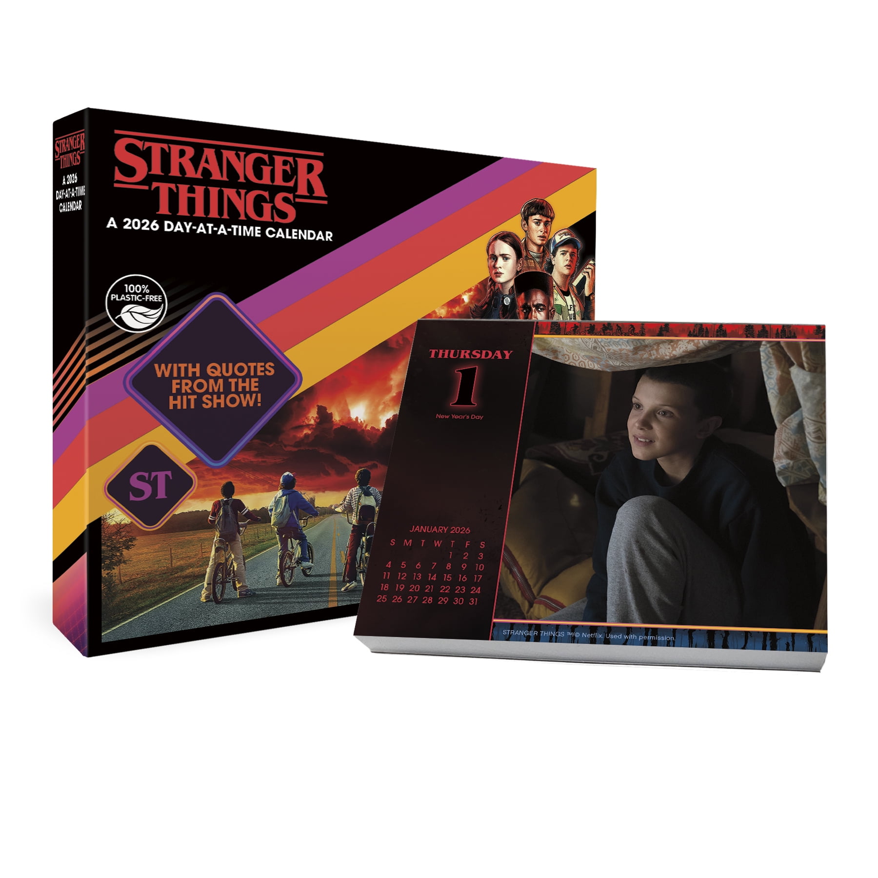Trends International Stranger Things 2026 Daily Desk Calendar (Multicolor, 6.13 in x 5.38 in) y7gfw