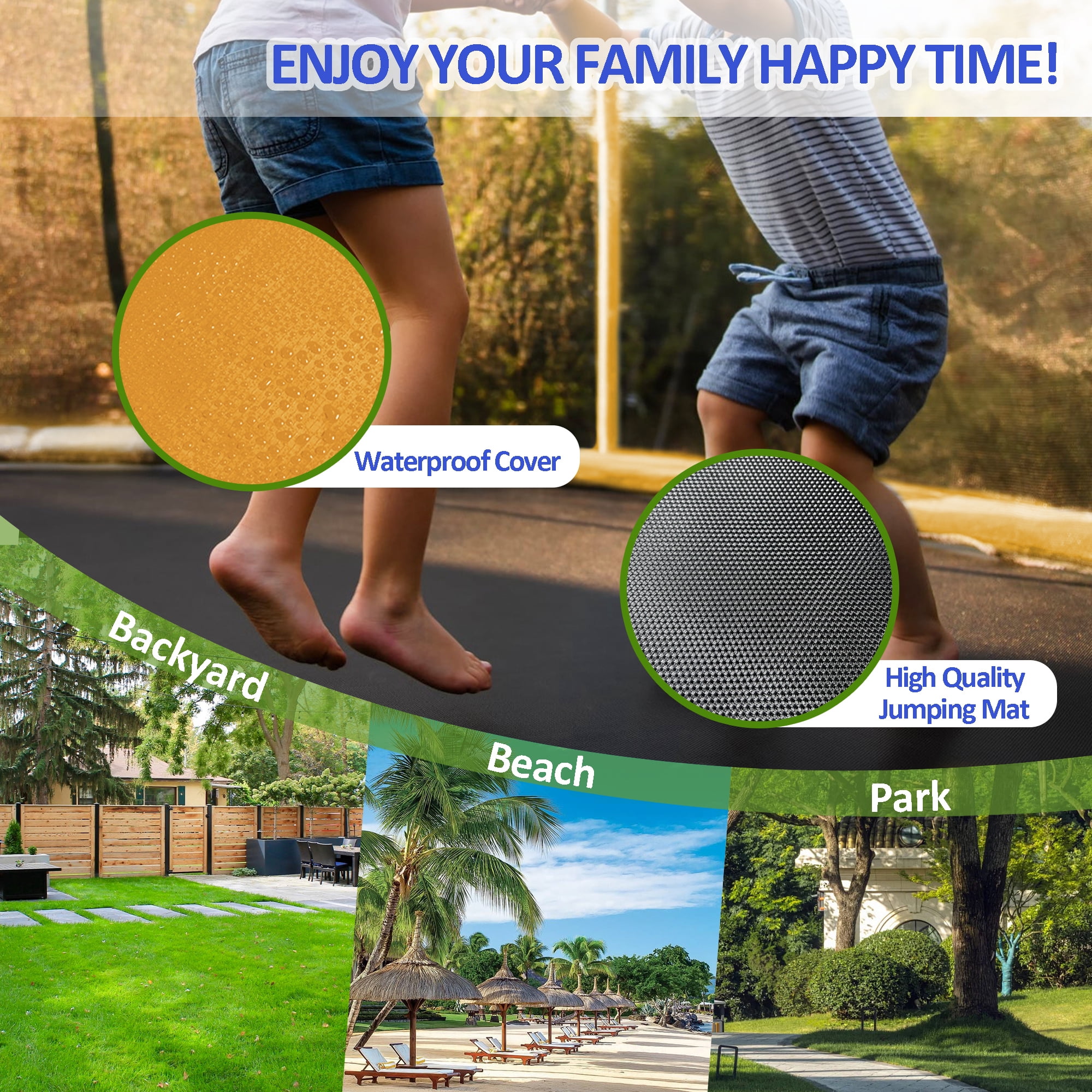 SUNRINX 14ft Outdoor Trampoline with Basketball Hoop, Safety Enclosure, and Ladder (Orange, 14ft) voq7p