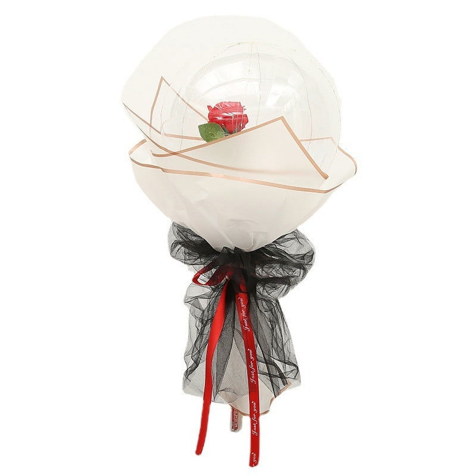 Aihimol LED Luminous Rose Bouquet Bobo Balloon Gift Set (Pink, 1 Pack) 37h2w - Image 2