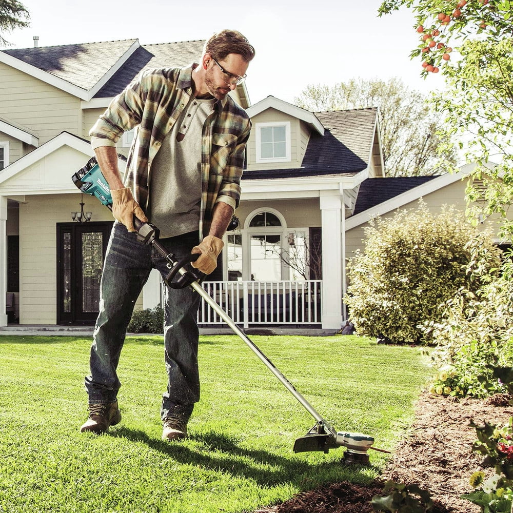 Makita XRU15PT1 36-Volt LXT Brushless Cordless String Trimmer Kit with 4 Batteries (15 in) oqgfq