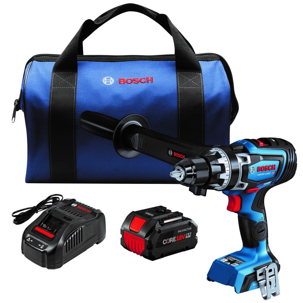 Bosch PROFACTOR 18V Brushless Cordless Drill Driver Kit with 8 Ah Battery (Refurbished, 0.5 in) p2g8e