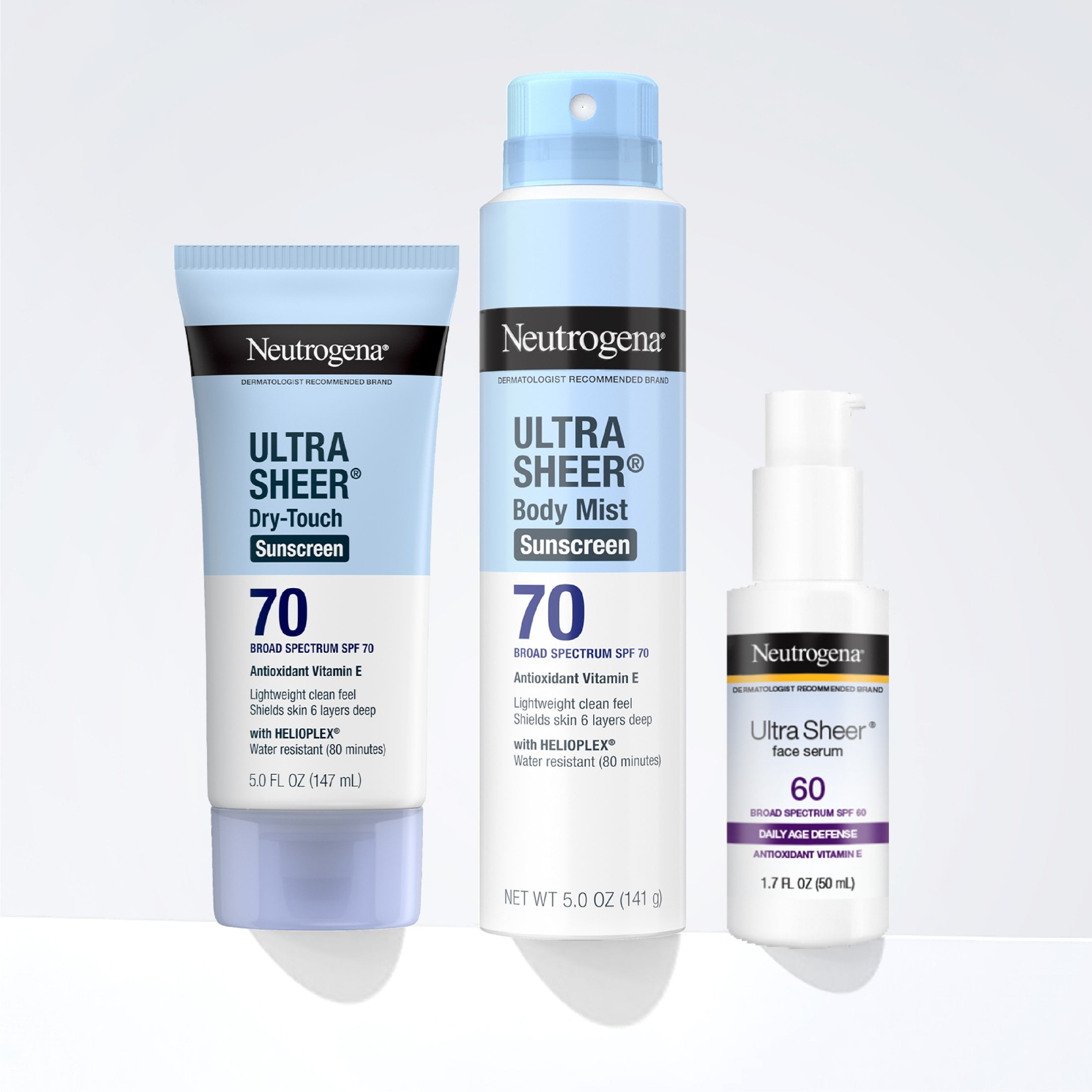 Neutrogena Ultra Sheer Dry-Touch Sunscreen SPF 70 Broad Spectrum Sun Protection (5 fl oz) 5kb1d