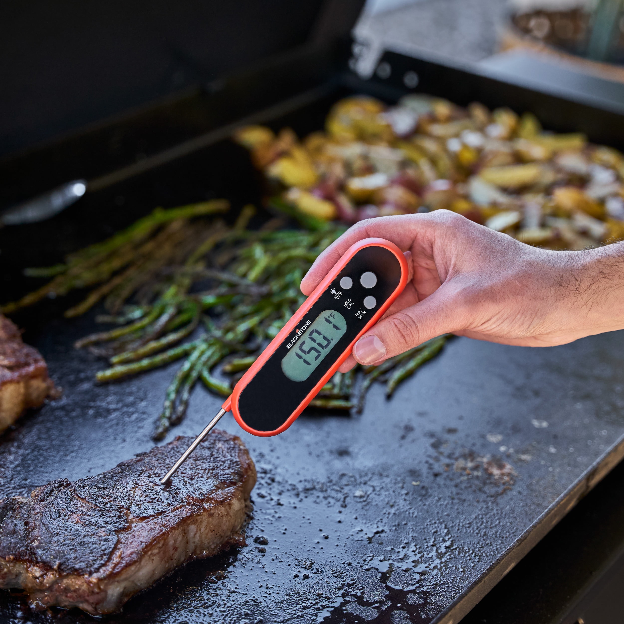 Blackstone Folding Probe Thermometer for Grilling and Cooking (Orange, 6.5 in) h94a3 - Image 5