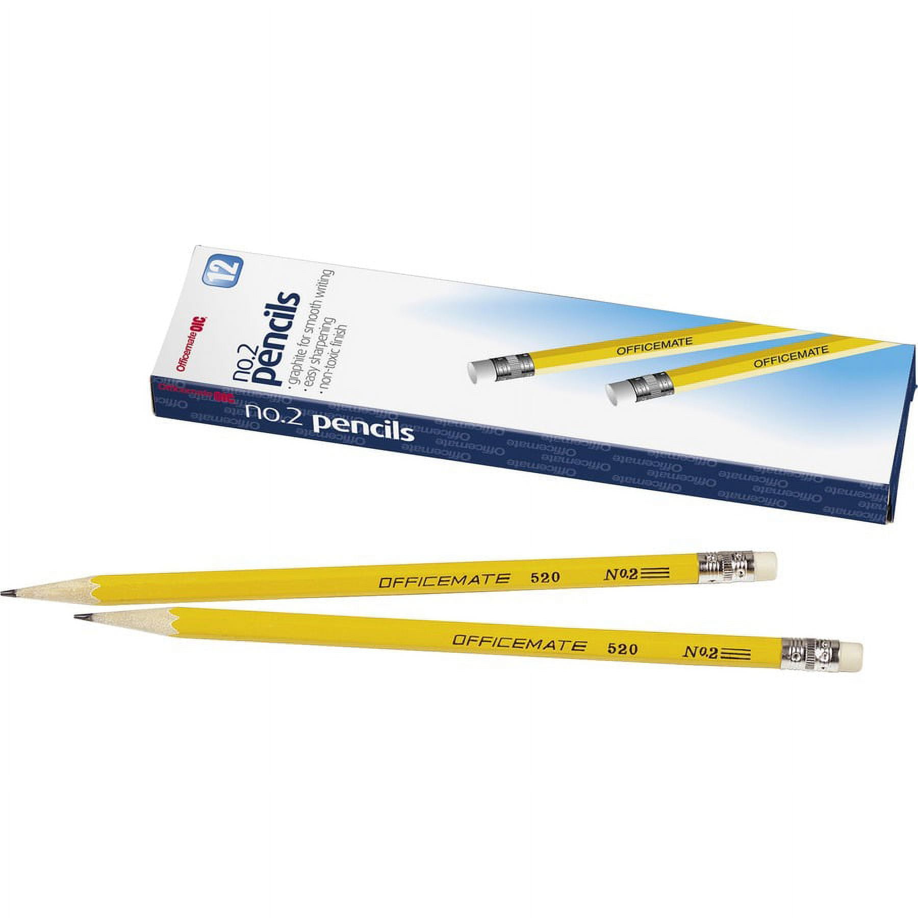 Officemate No. 2 Wood Pencils, Professional Writing and Drawing Supplies (Yellow, 12-Pack) od8l3