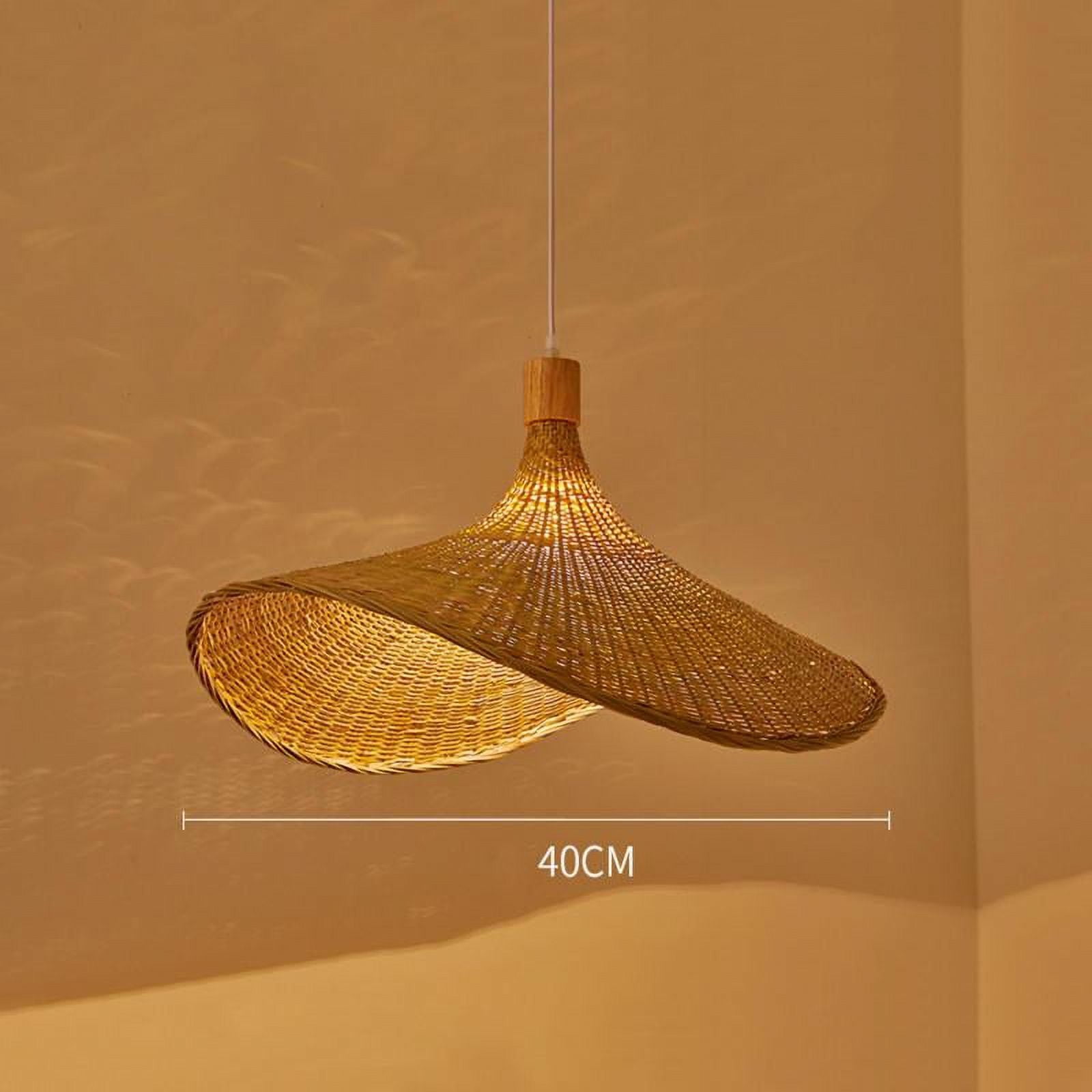 MagiDeal Bamboo Ceiling Hanging Lamp Hat Light Shade (Brown, 11.8 in) tcyn3