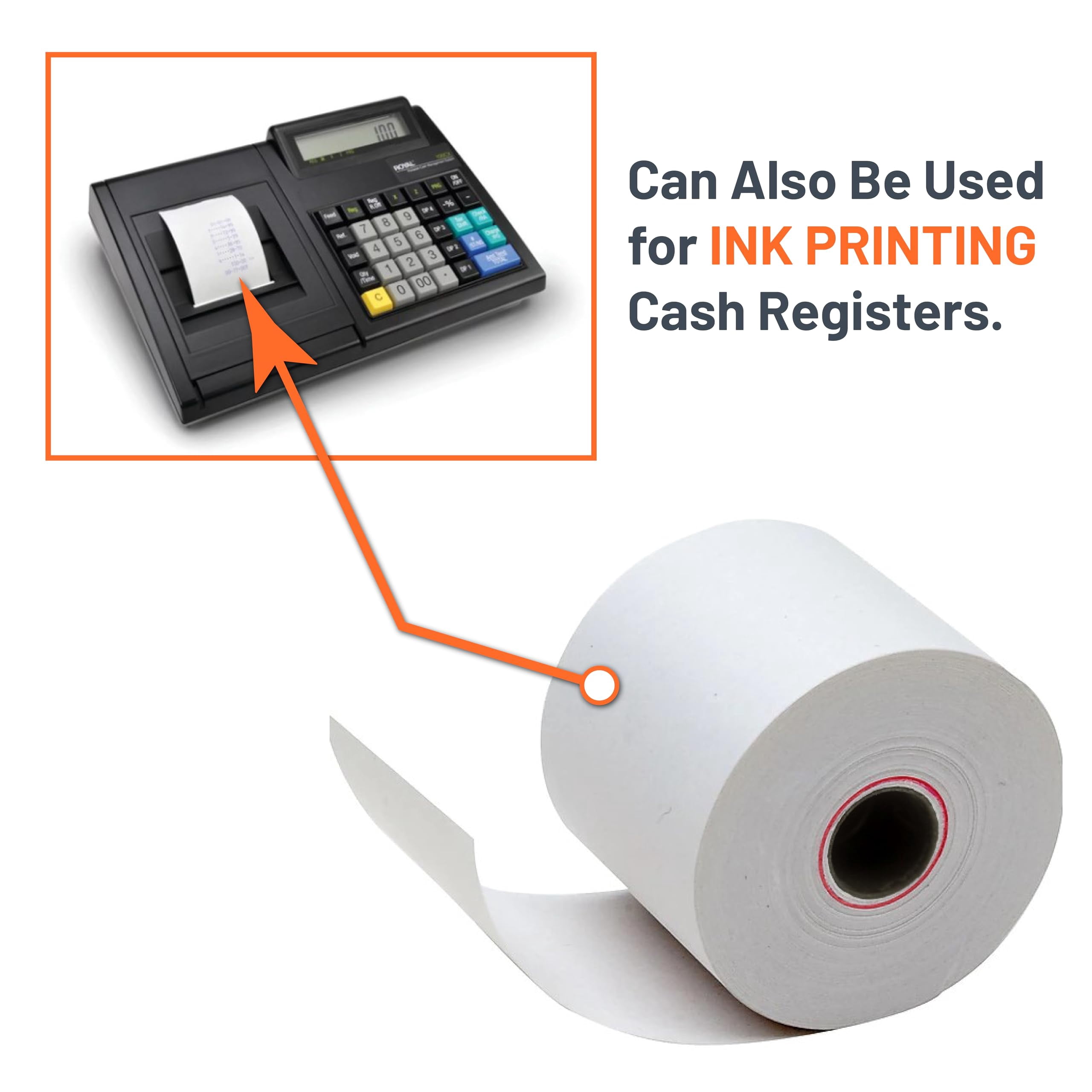 Victor Technologies Calculator Paper Rolls (White, 3 Pack, 2.25 in Width) 0ebeq