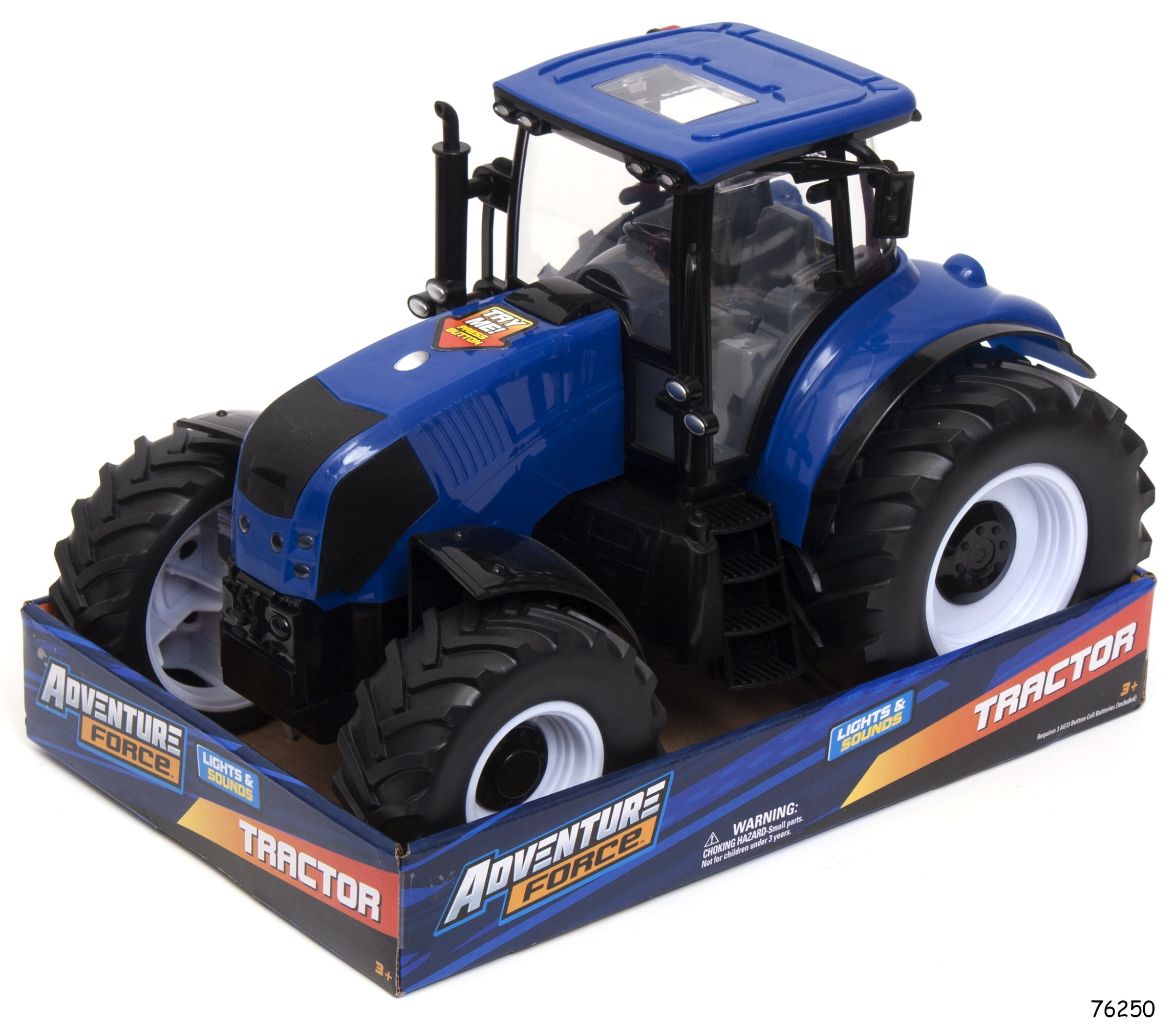 Adventure Force Farm Tractor Toy with Lights and Sounds (Blue, 1 ct) xyacq