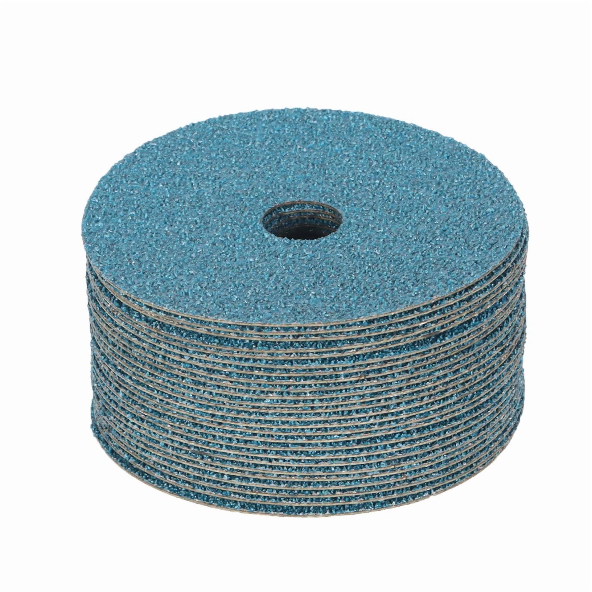 Knack Zirconia Resin Fiber Sanding and Grinding Discs (36 Grit, 4.5 in x 0.875 in, 25 Pack) k8tue
