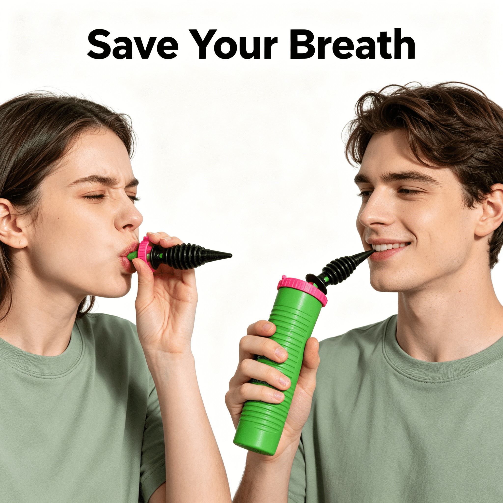 CYFW Manual Balloon Pump Handheld Inflator for Party Decorations (Green, 11 in) v3e1w