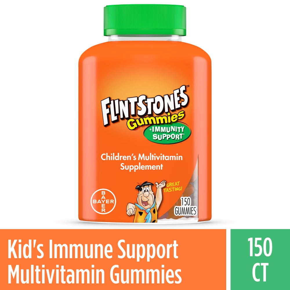 Flintstones Gummies Plus Immunity Support, Vitamin C & Zinc Multivitamin Supplement (150 Count) z7nc4