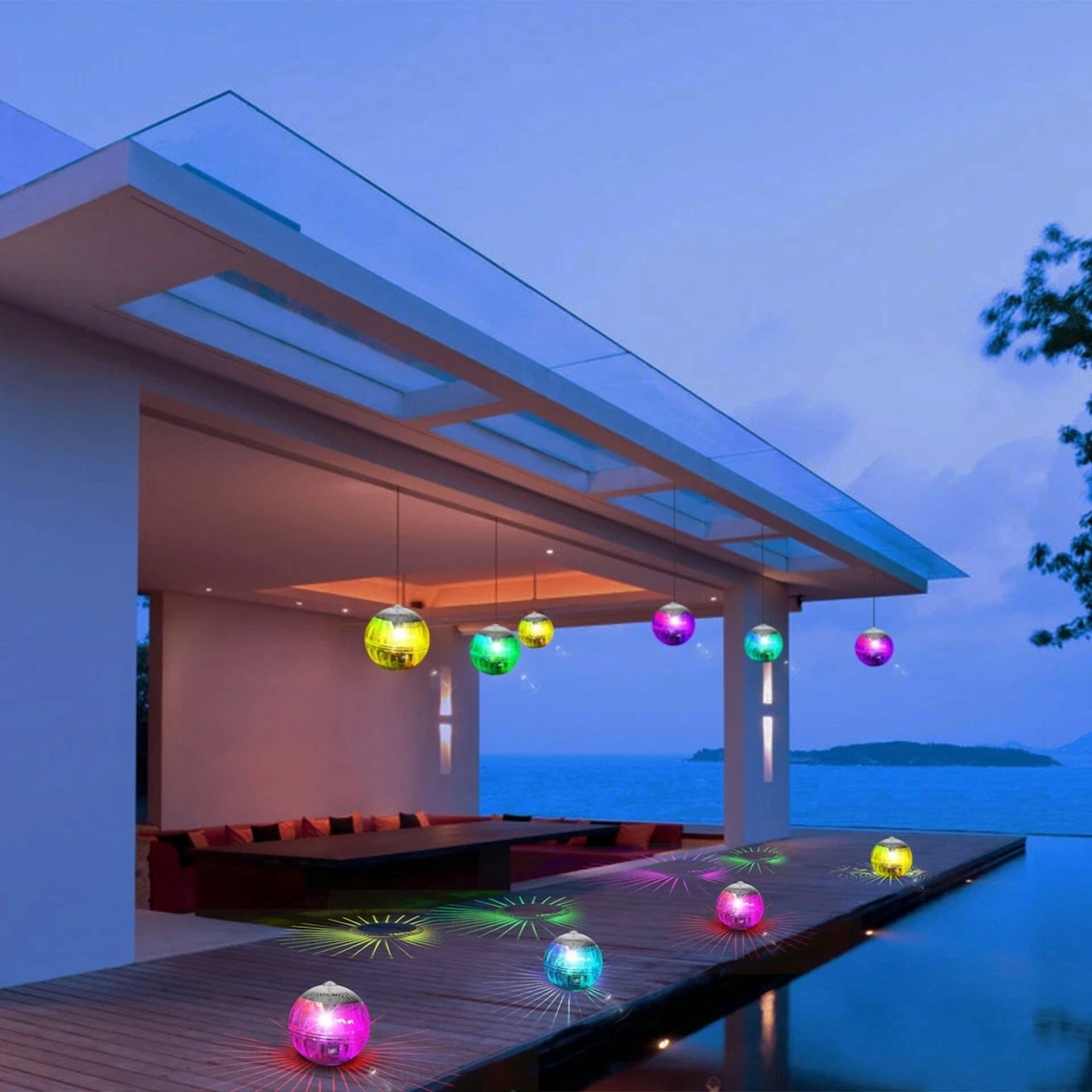 Purely Solar LED Floating Pool Lights for Garden Pond and Outdoor Decor (Color Changing, 1 Pack) f34sx