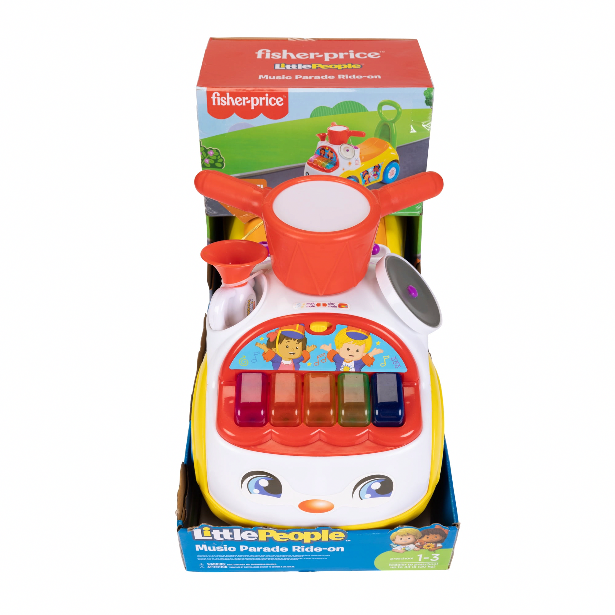 Fisher-Price Little People Music Parade Ride-On Toy with Lights and Sounds (White, 1 Pack) 9s3ht