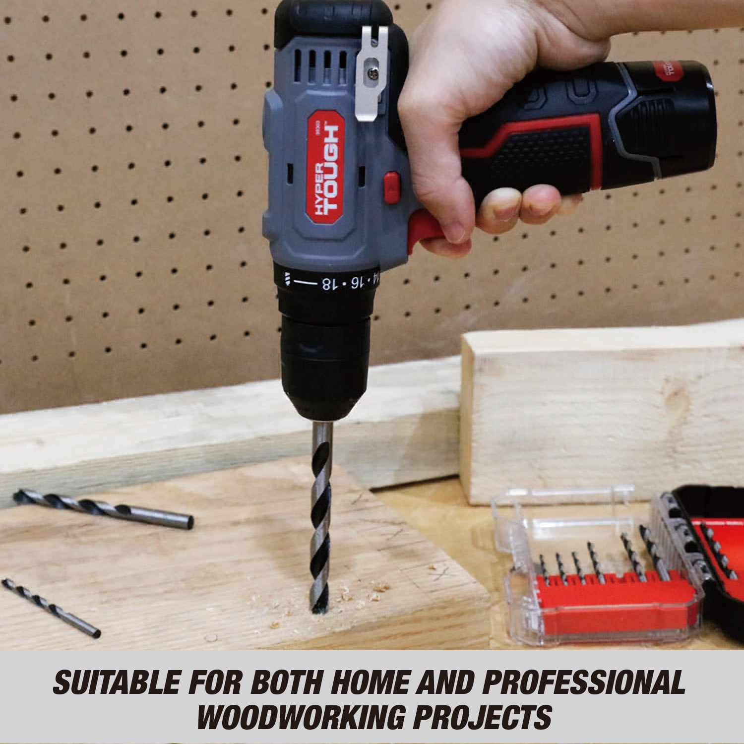 Hyper Tough Brad Point Drill Bit Set (11-Piece, 7/64 in to 1/2 in) sytdx