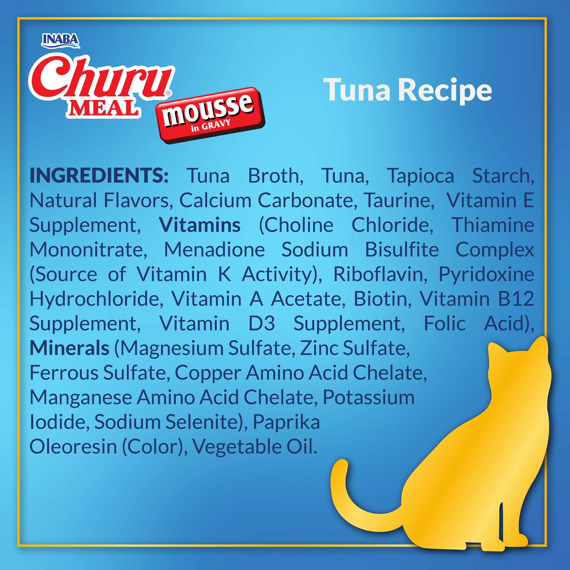 Inaba Churu Meal Mousse Adult Wet Cat Food, Tuna Recipe (2.29 oz) npsoa