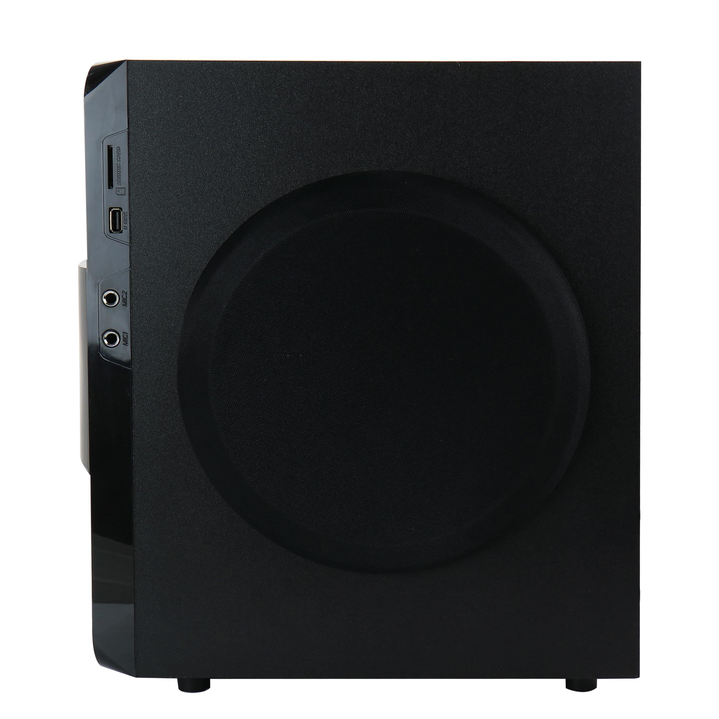 beFree Sound 5.1 Channel Surround Sound Bluetooth Speaker System (Black, 125 Watts) 2ap5n