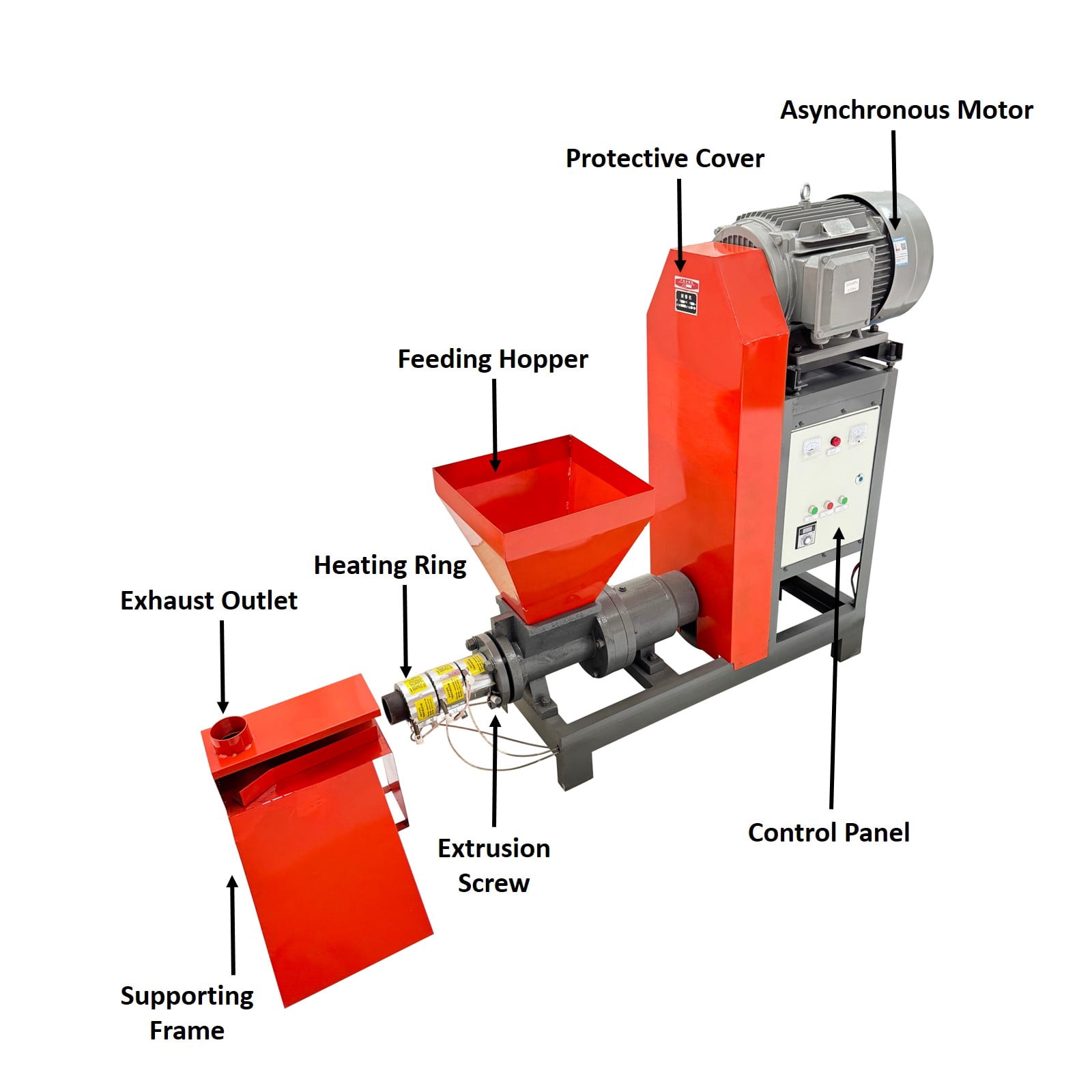 Maisutseb Wood Charcoal Briquette Maker Machine (Heavy-Duty, 440 lb/h Output) lrtzf
