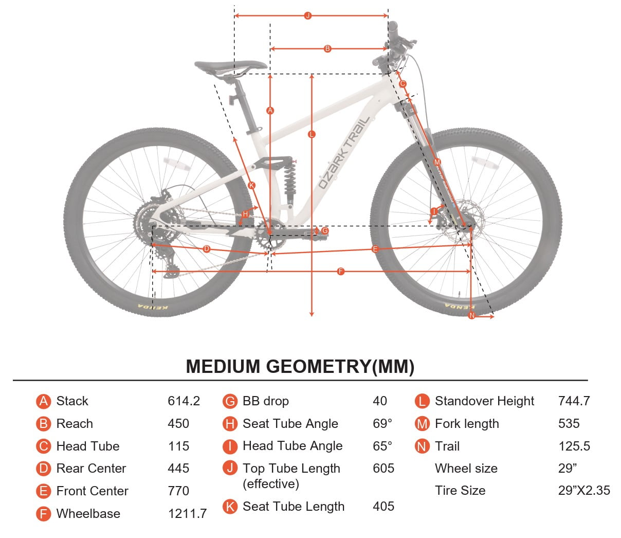 Ozark Trail 29 in FS.2 Slalom Full Suspension Mountain Bike (Black, Medium Frame) nxb8o