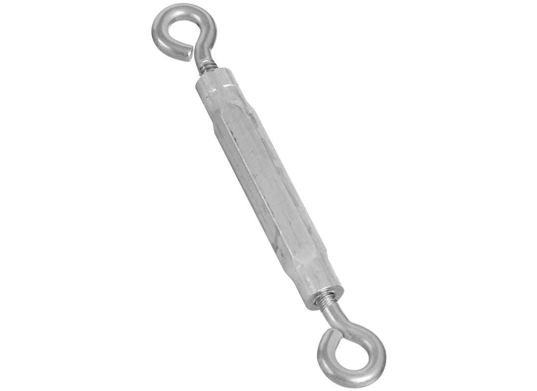 National Hardware Eye/Eye Turnbuckle Heavy-Duty Stainless Steel Cable Tensioner (Silver, 3/16 in x 5-1/2 in) 3nc2k