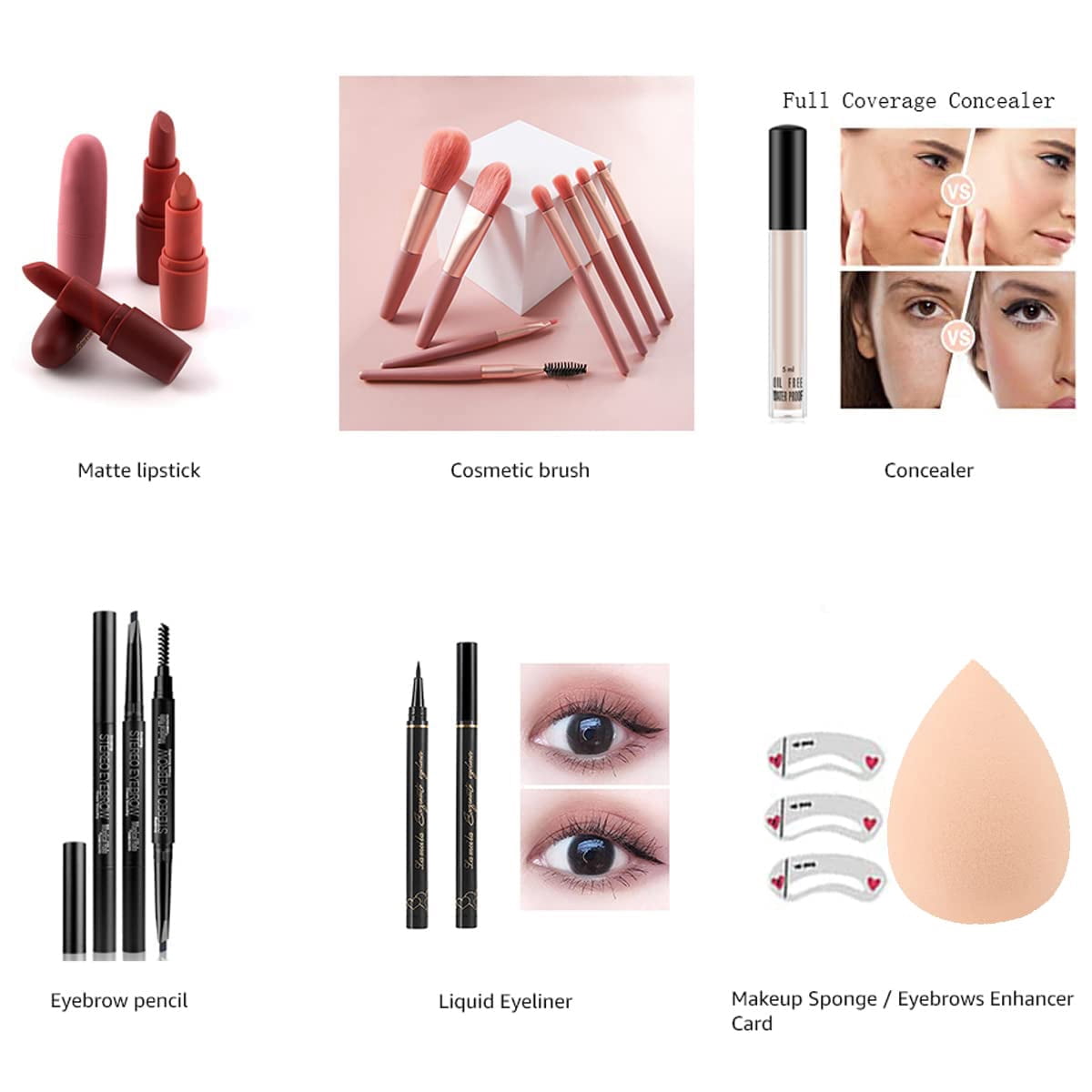 AOLIKOKO 190-Color Professional Makeup Kit (All-in-One Cosmetic Set with Eyeshadow, Lipstick, and Brushes, Multi-Color) vl7ty