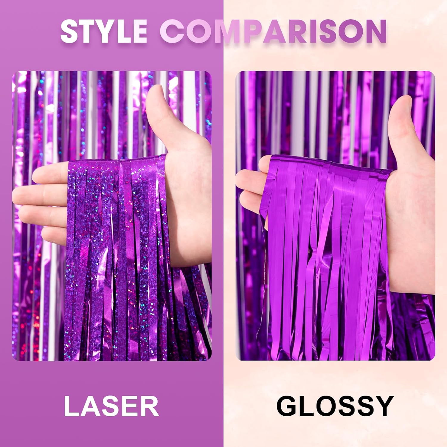 XIHAMA Gold Foil Fringe Backdrop Curtains, Tinsel Streamers for Party Decorations (3 Pack, 3.3 ft x 8.2 ft) e283m