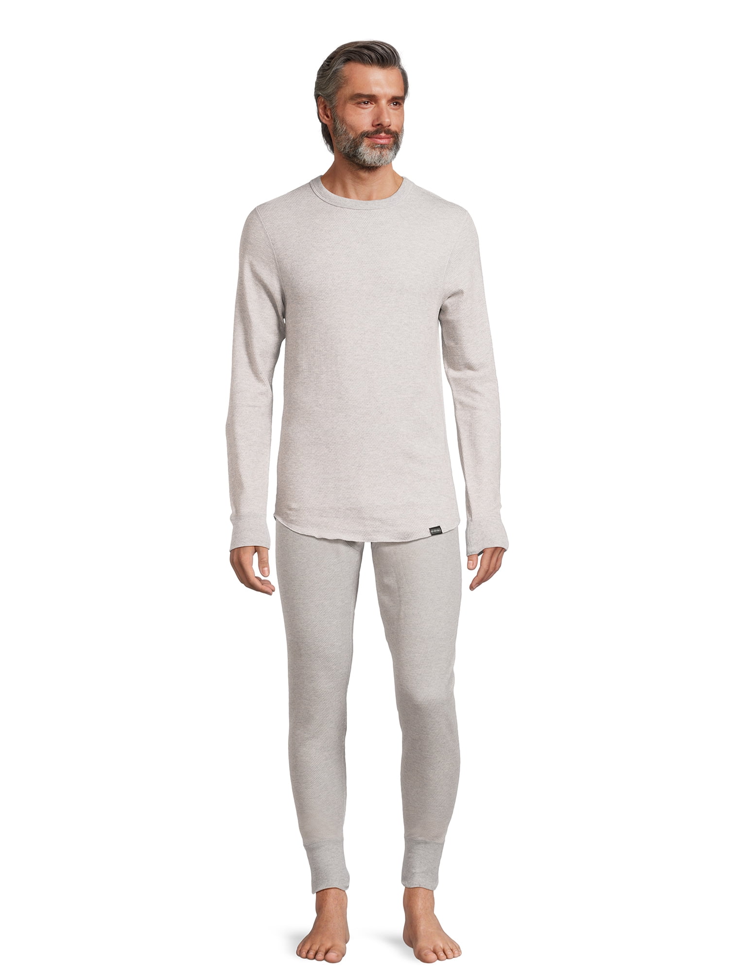 Hanes Originals Men's Raschel Reversible Knit Thermal Top (Grey, S-2XL) 783fq
