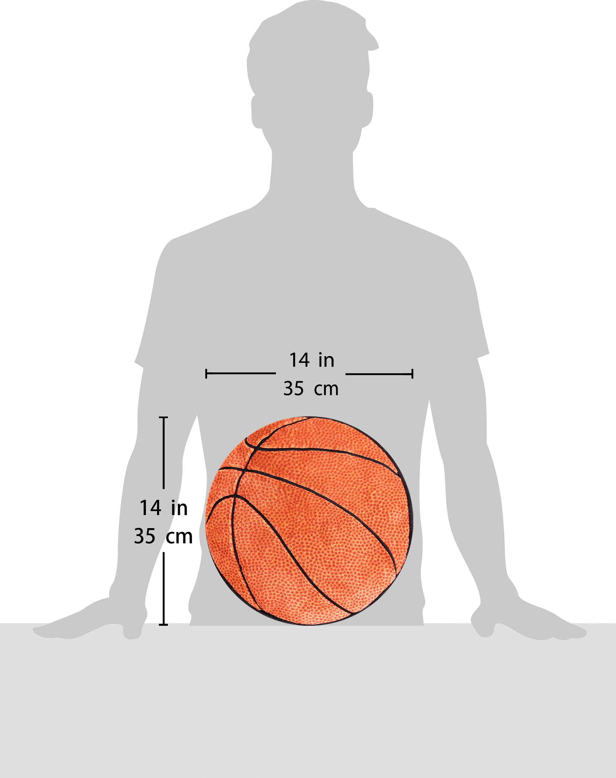 Your Zone Kids Basketball Decorative Throw Pillow (Orange, 14 in x 14 in) dbhso